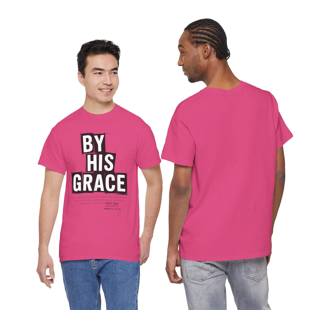By His Grace tee — Minimalist Faith Christian Unisex Cotton T-Shirt