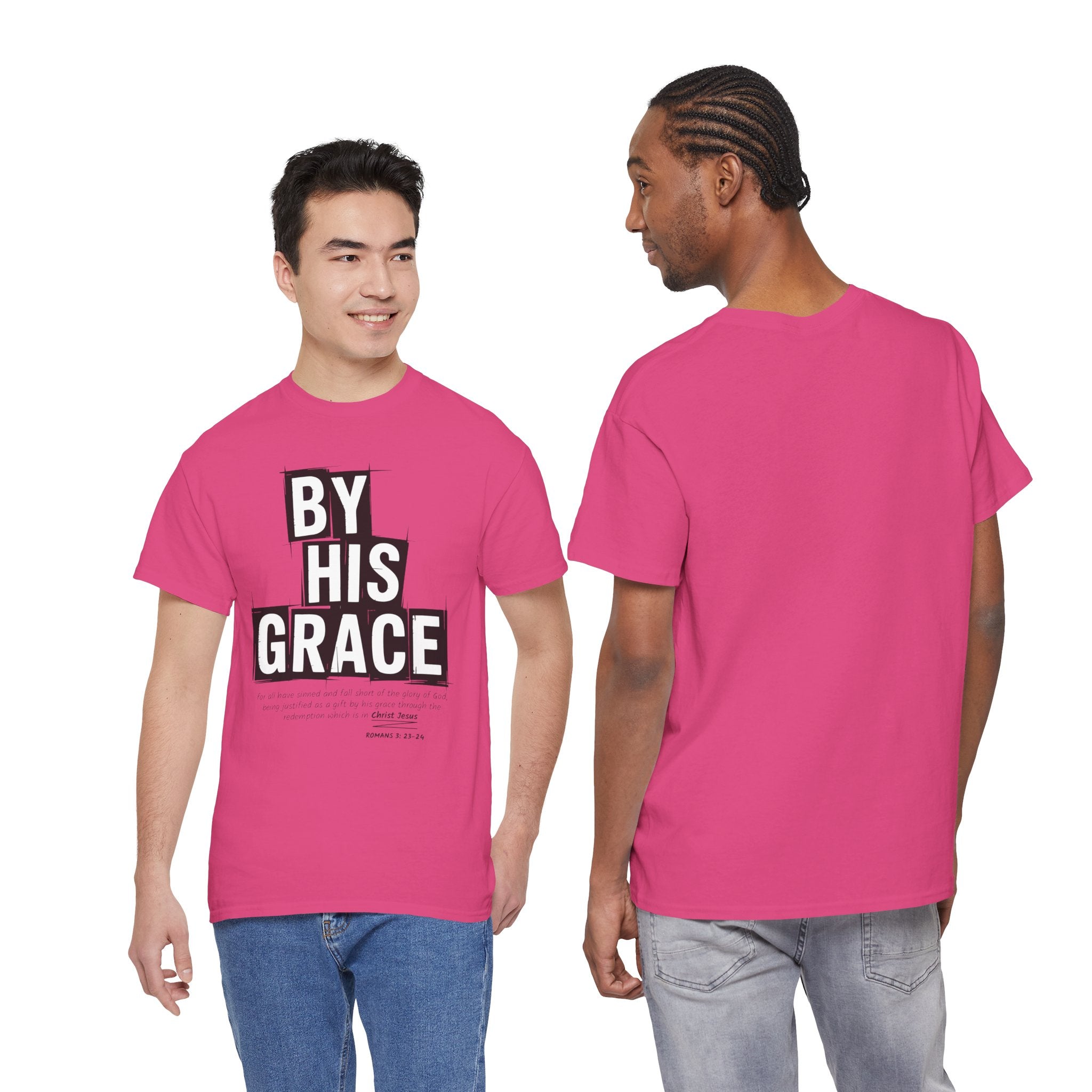 By His Grace tee — Minimalist Faith Christian Unisex Cotton T-Shirt