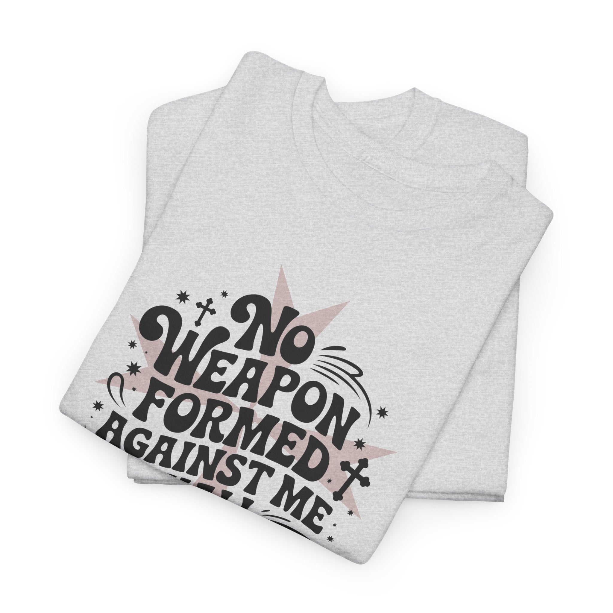 Christian Cross Text Art T-Shirt — Faith & Salvation Unisex Cotton Tee