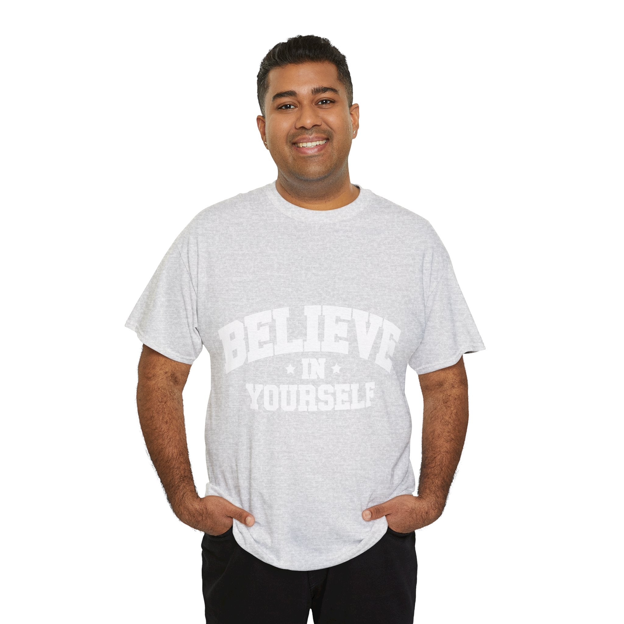 Believe in Yourself Varsity Unisex Cotton Tee