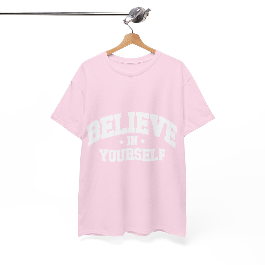 Believe in Yourself Varsity Unisex Cotton Tee