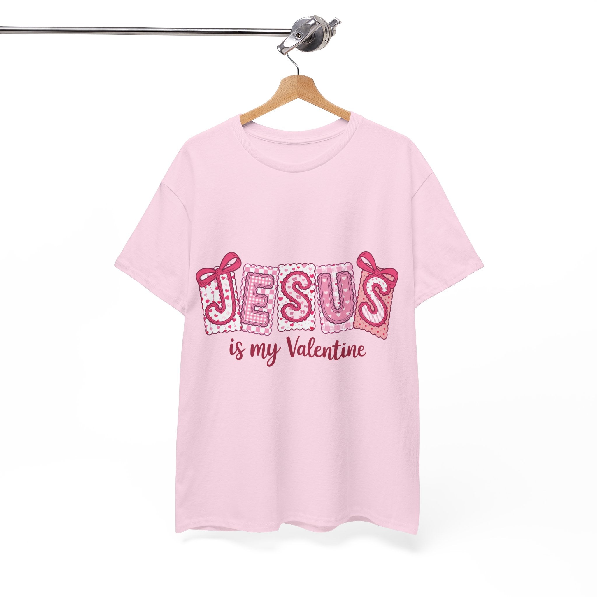 Jesus Is My Valentine T-Shirt — Pink Christian Valentine Unisex Cotton Tee