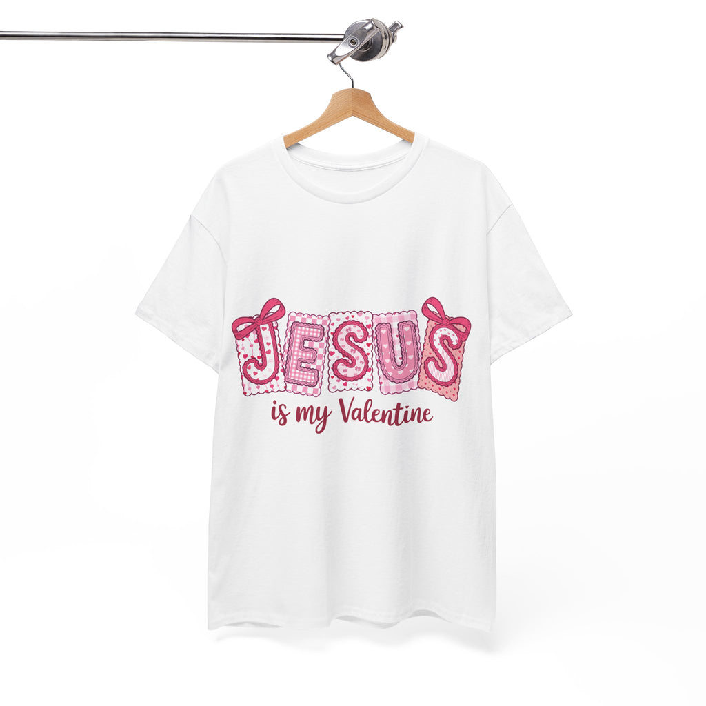 Jesus Is My Valentine T-Shirt — Pink Christian Valentine Unisex Cotton Tee