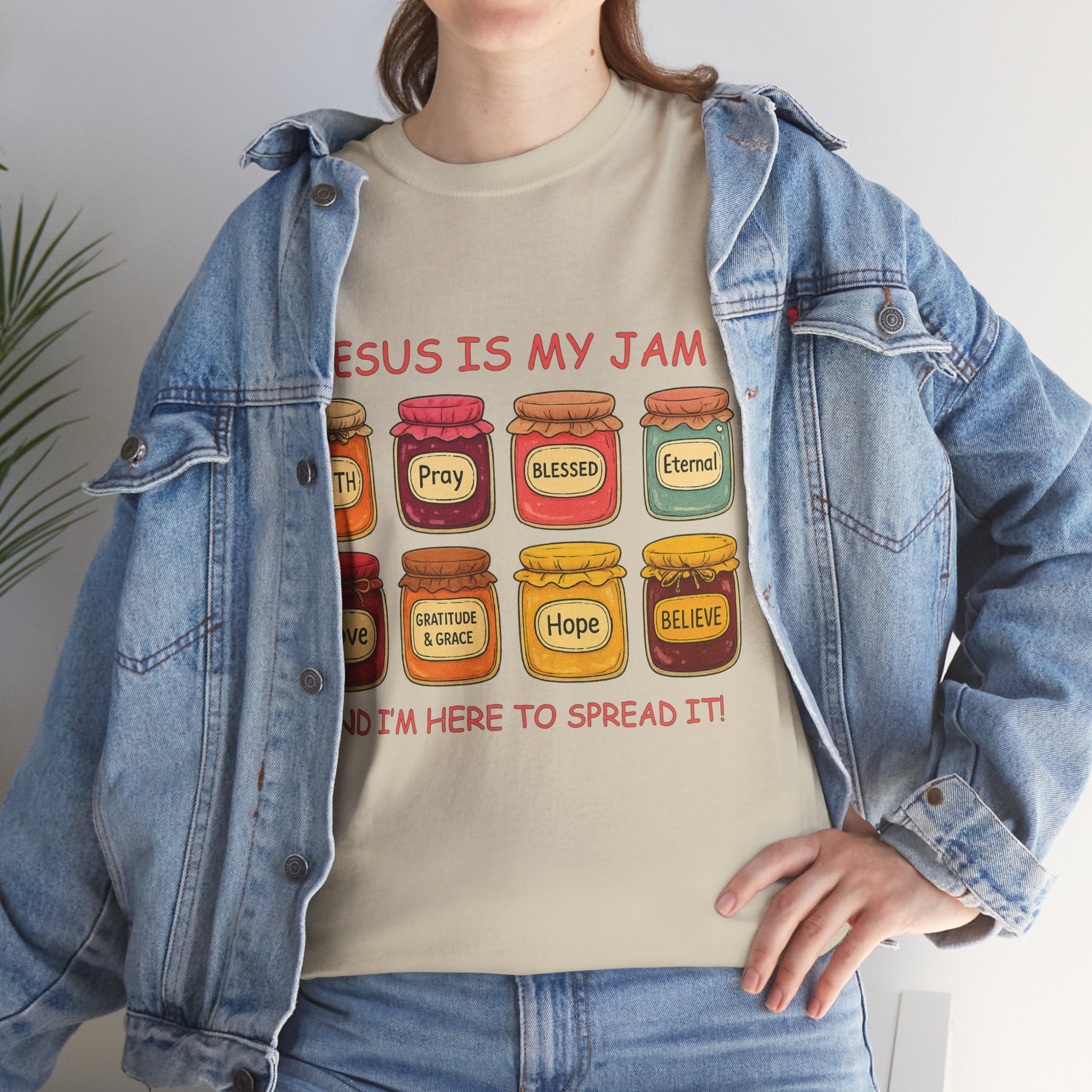 Jesus Is My Jam T-Shirt — Christian Faith Jam Jar Unisex Cotton Tee