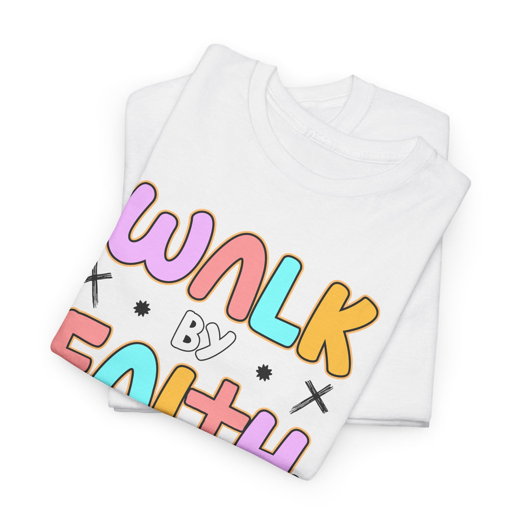 Walk by Faith Not by Sight T-Shirt — Pastel Christian Faith Unisex Cotton Tee