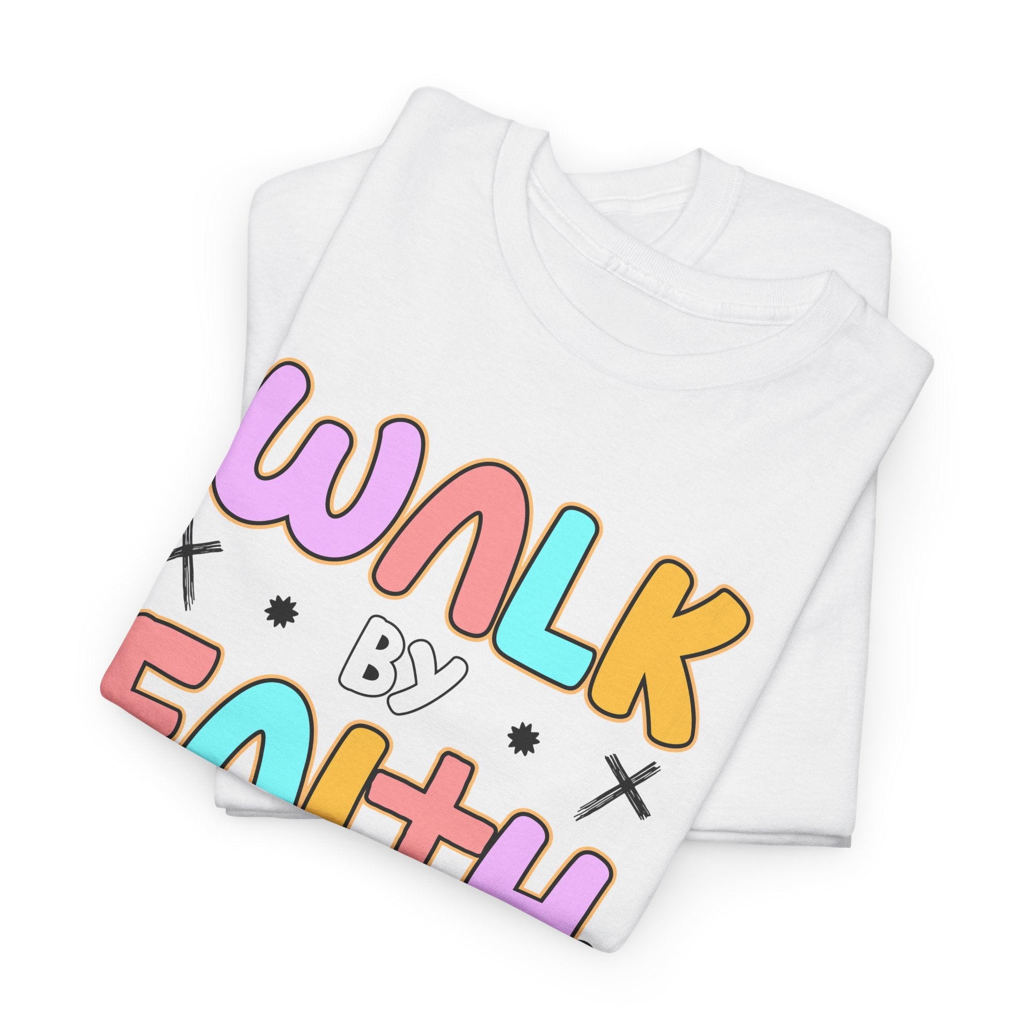 Walk by Faith Not by Sight T-Shirt — Pastel Christian Faith Unisex Cotton Tee