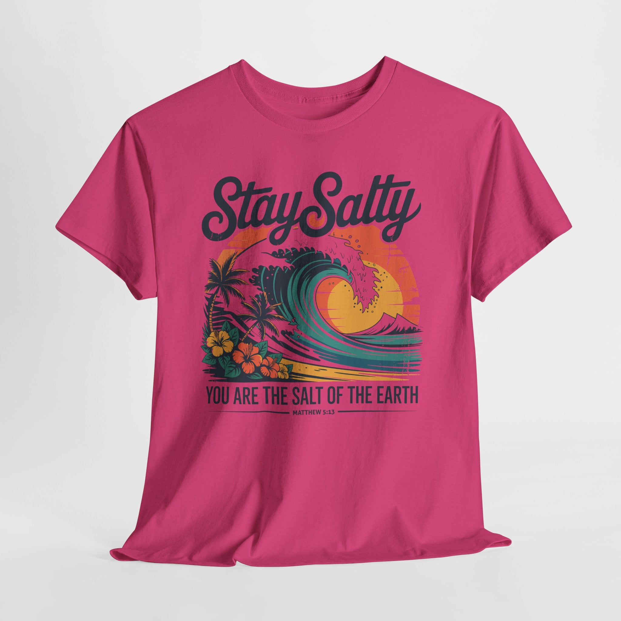 Stay Salty Beach Tee — "You are the salt of the earth (Matthew 5:13)"Unisex Cotton Tee