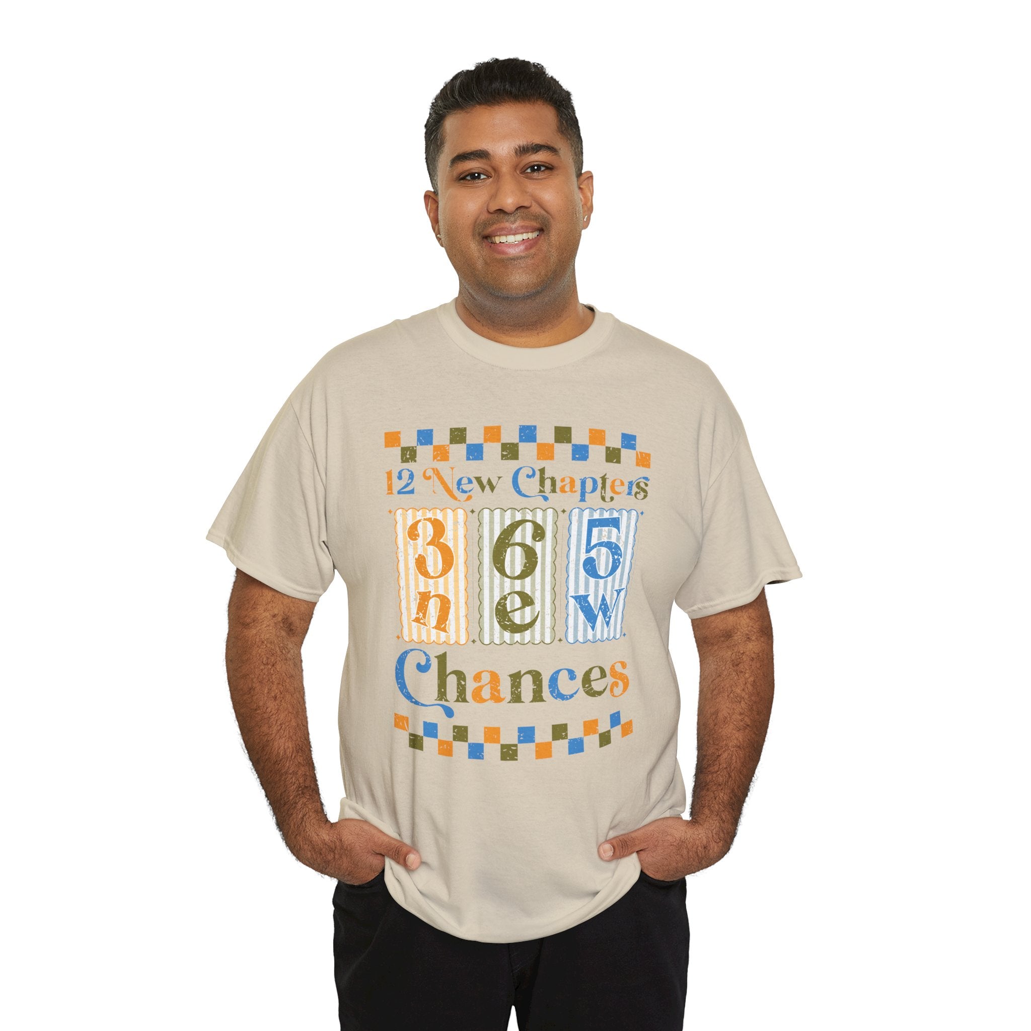 12 New Chapters 365 New Chances Vintage Tee — Fresh Start Inspirational Unisex Cotton Tee