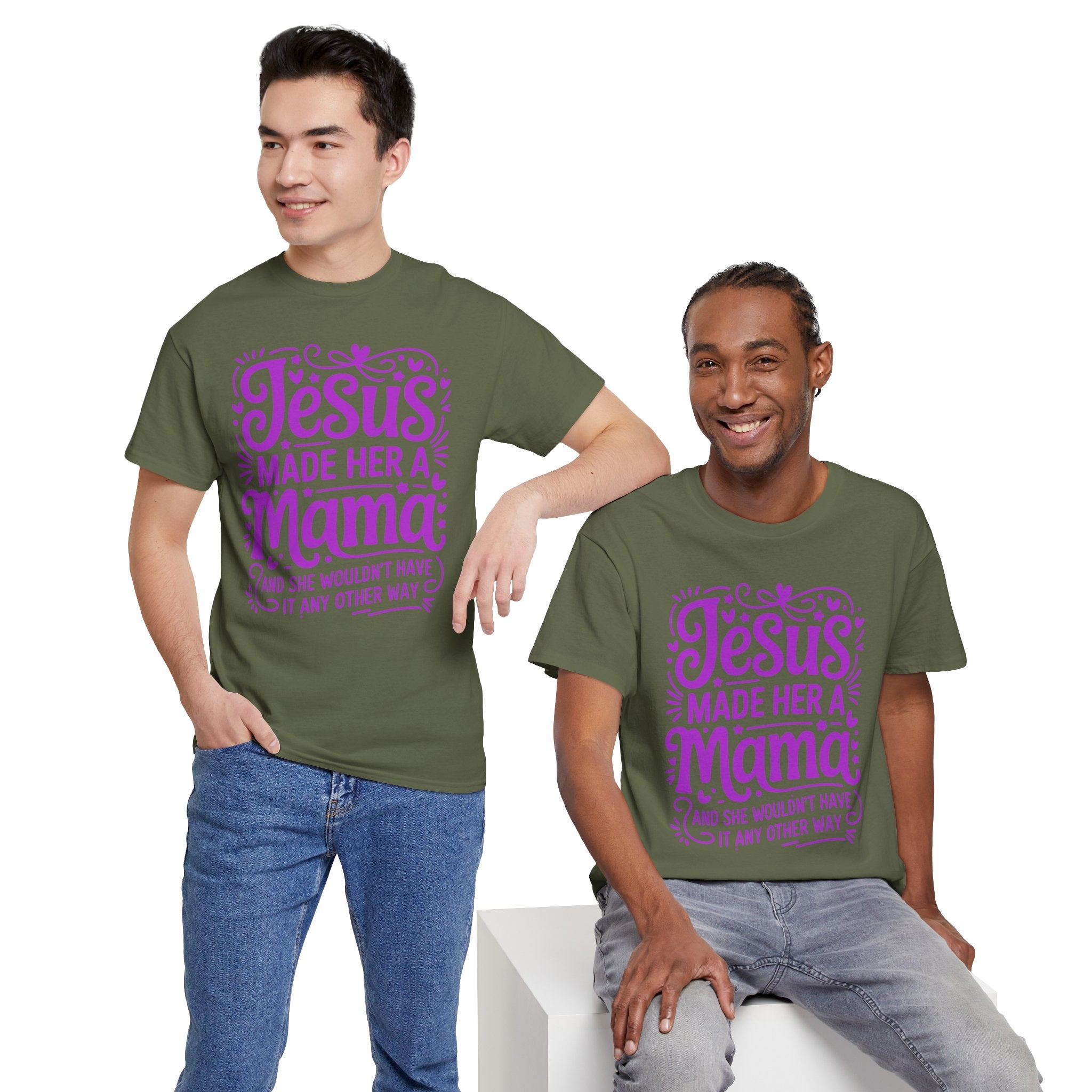 Jesus Made Her a Mama — Christian MamaUnisex Cotton T-Shirt