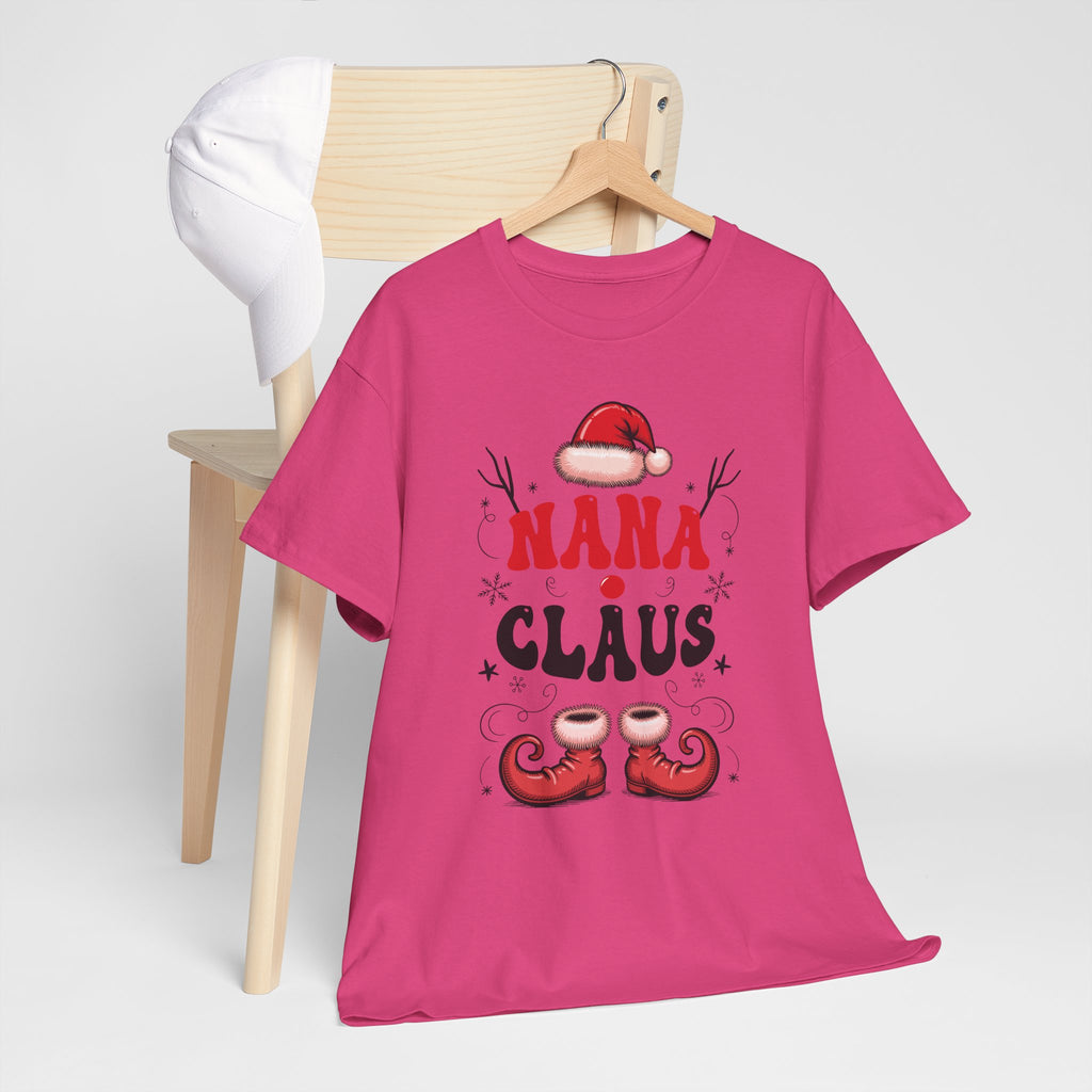 Nana Christmas T-Shirt — Santa Hat & Elf Boots Holiday Unisex Cotton Tee