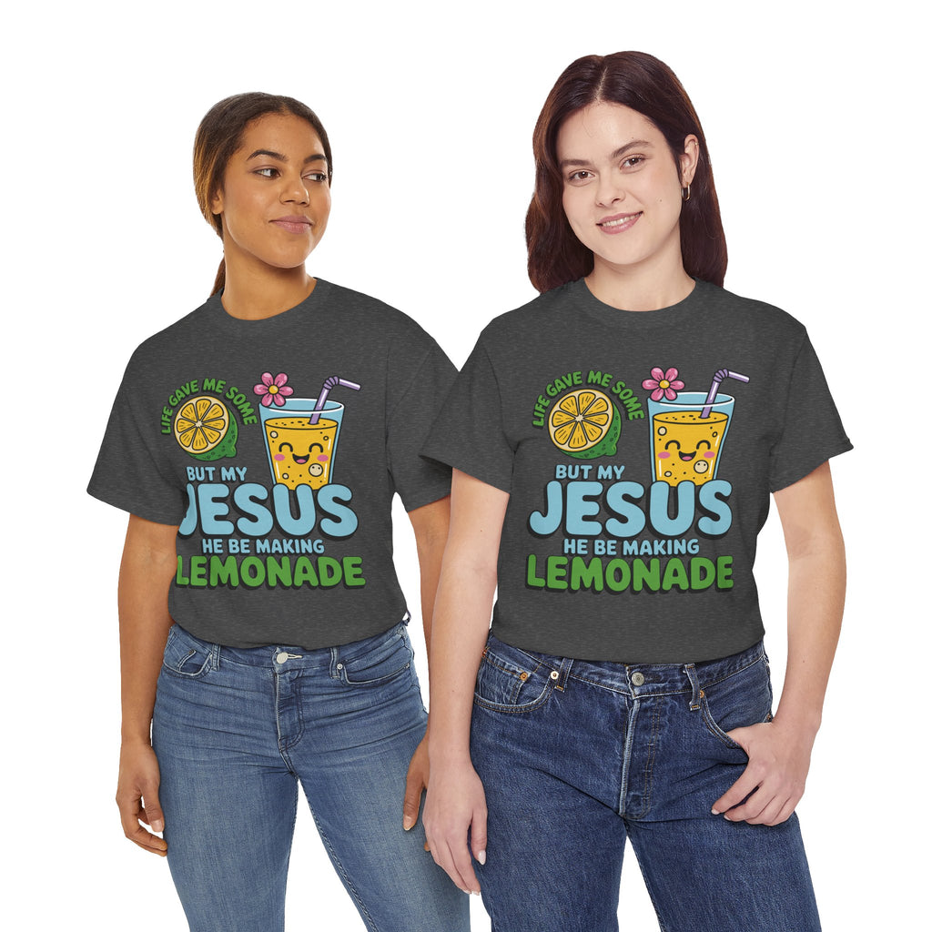 Christian Lemonade T‑Shirt — "Life Gave Me Some Lemons, My Jesus Makes Lemonade"Unisex Cotton Tee
