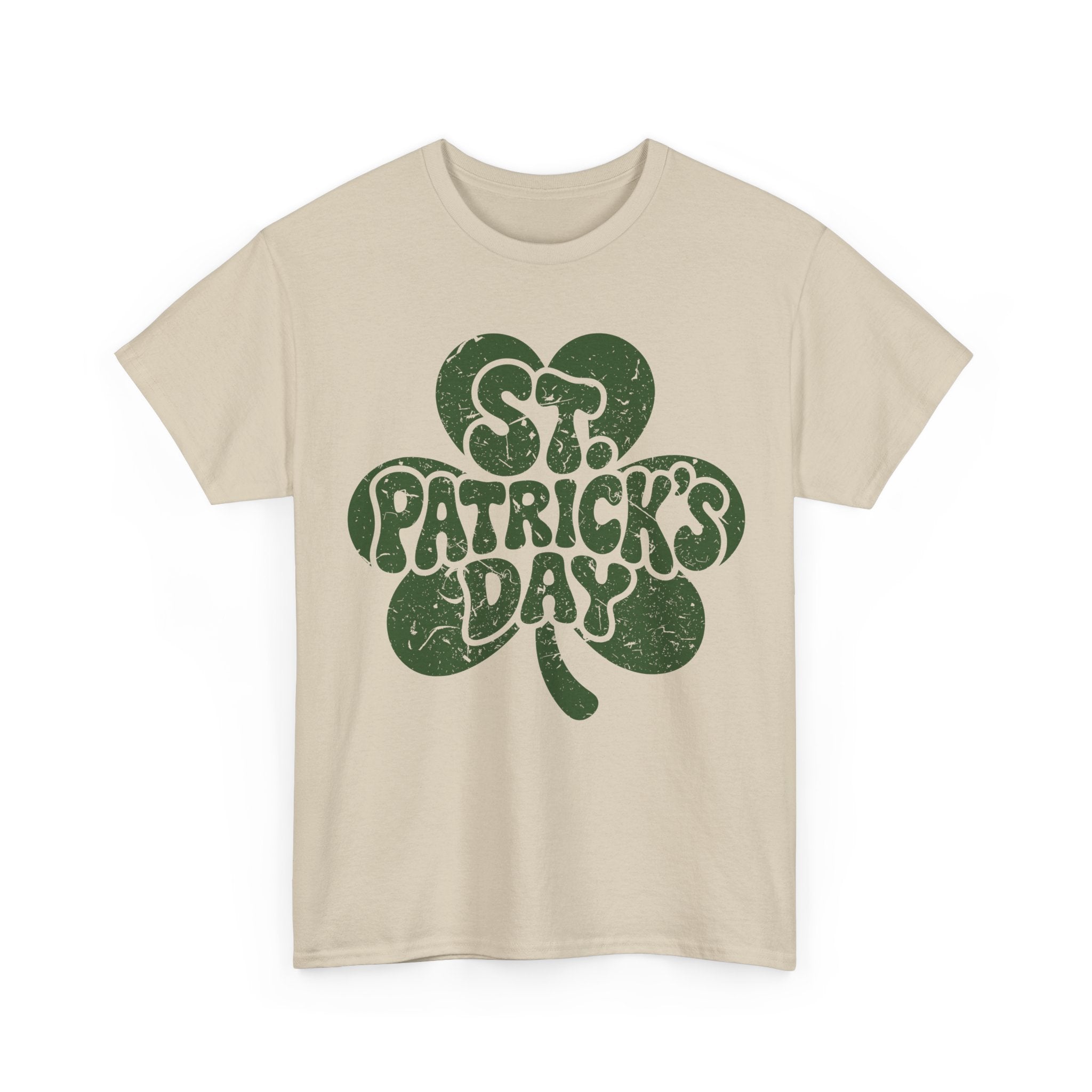 St. Patrick's Day Shamrock Tee — Retro Bubble Lettering Unisex Cotton Tee