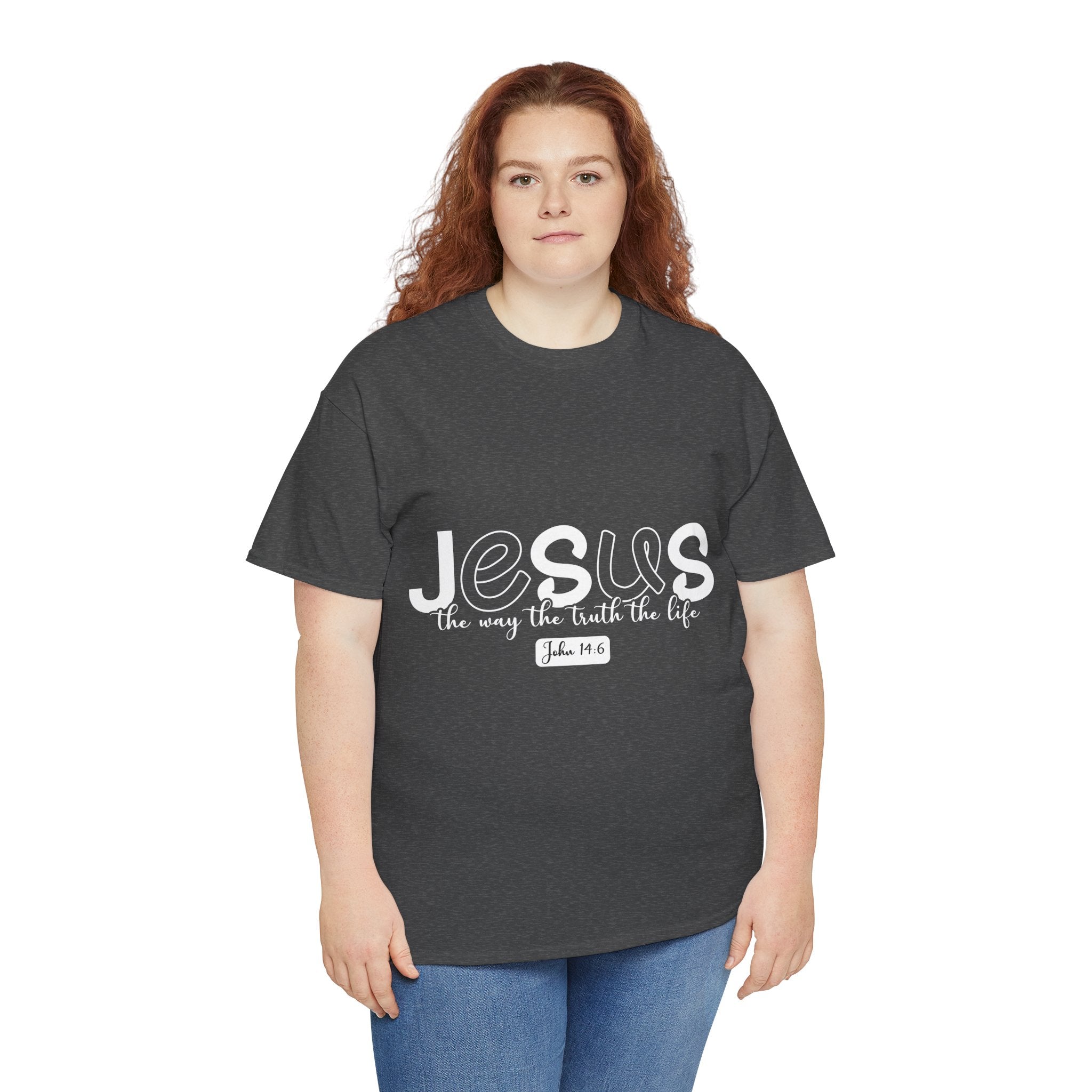 John 14:6 Christian Tee — Minimalist Script Faith T-Shirt