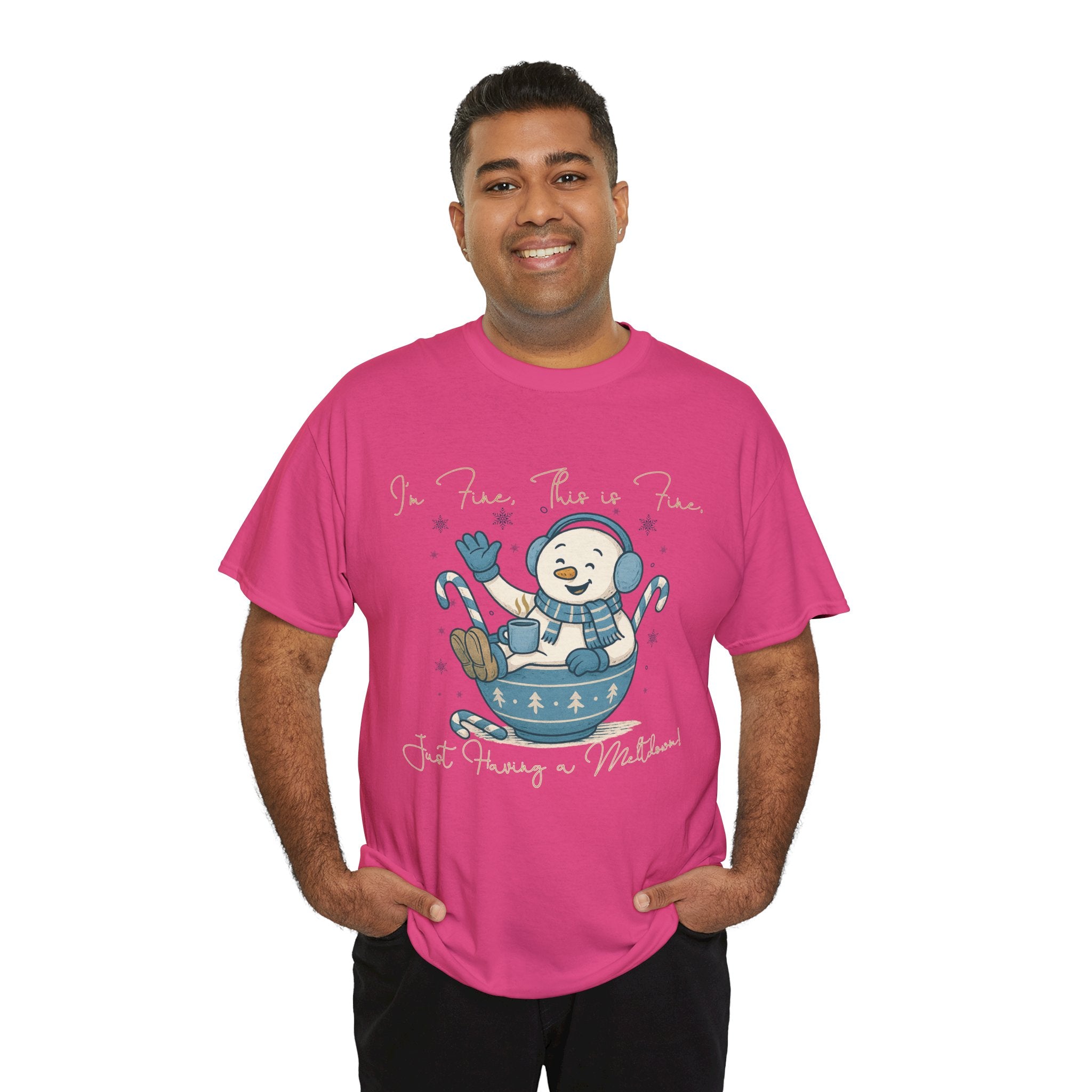 Snowman Hot Cocoa Unisex Cotton Tee