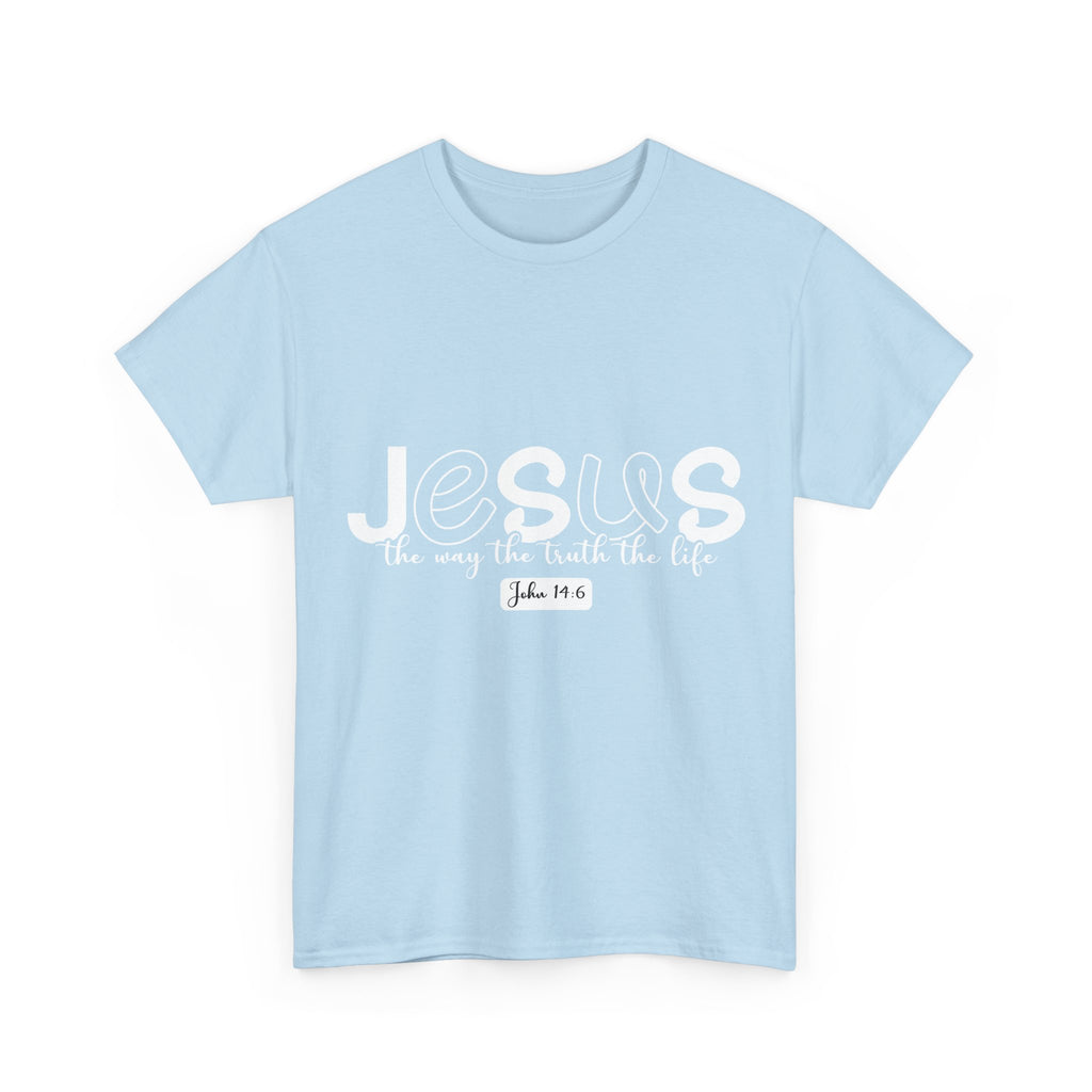 John 14:6 Christian Tee — Minimalist Script Faith T-Shirt
