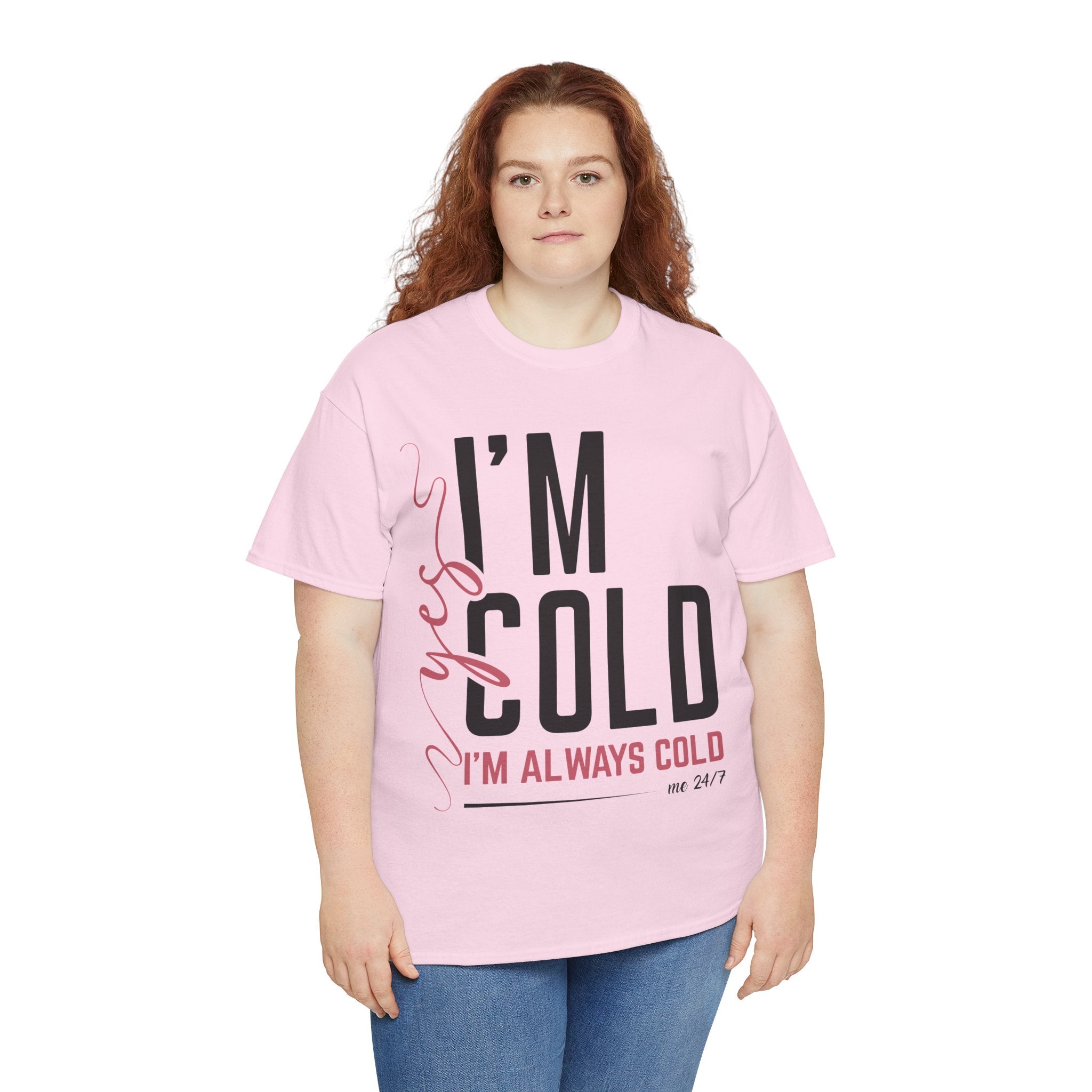 Pink Script Minimalist Unisex Cotton Tee