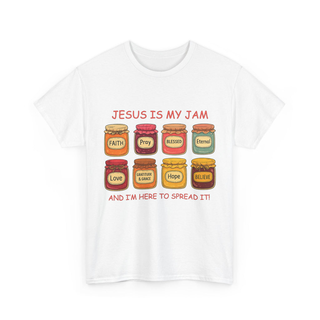 Jesus Is My Jam T-Shirt — Christian Faith Jam Jar Unisex Cotton Tee