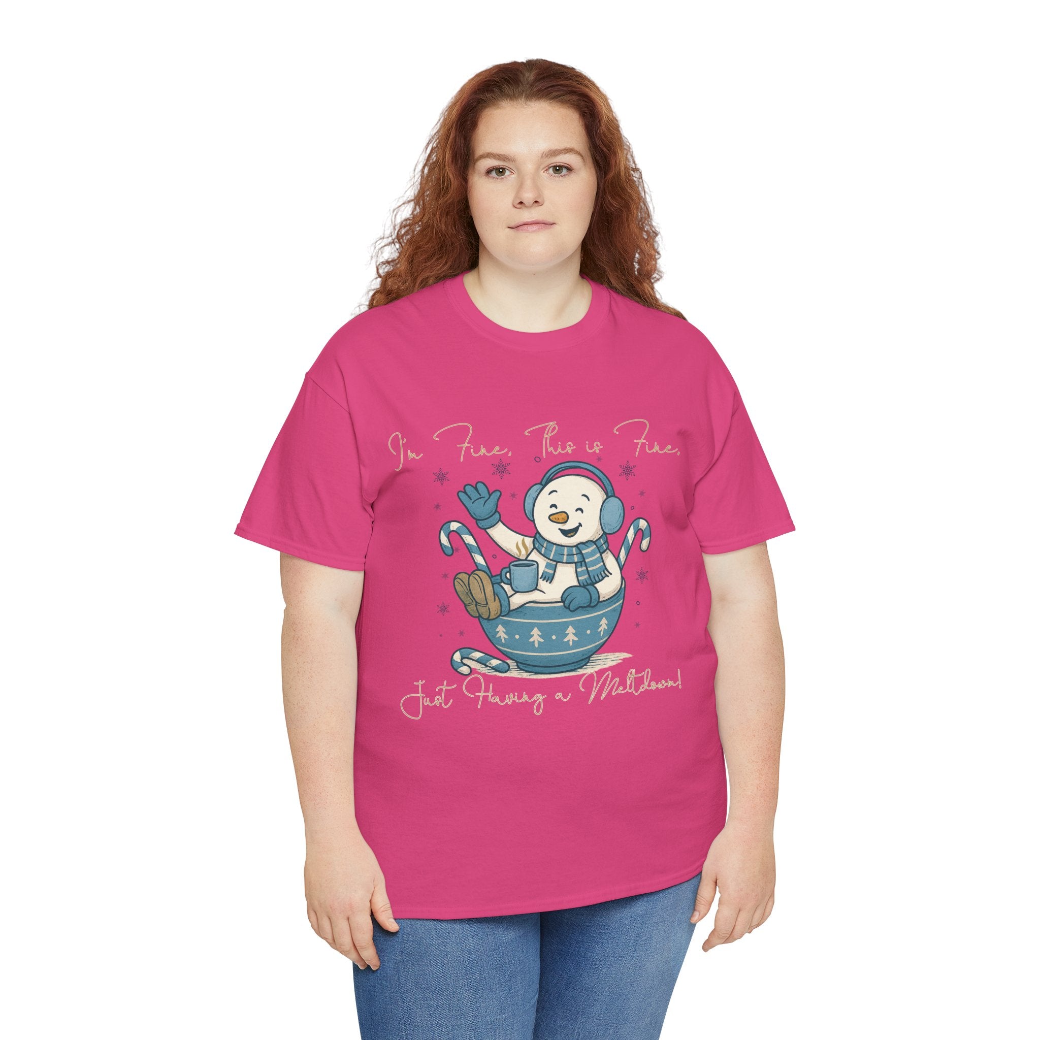Snowman Hot Cocoa Unisex Cotton Tee