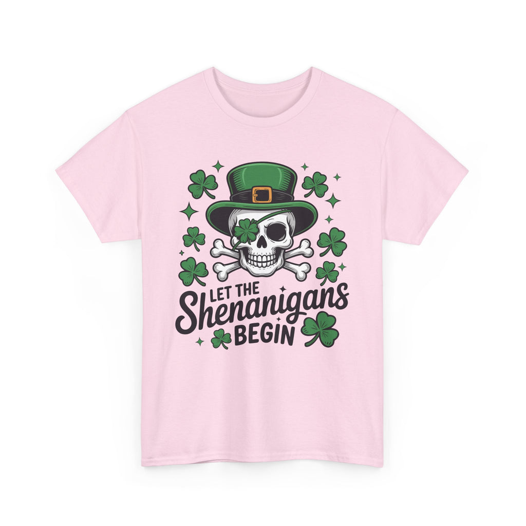 Let the Shenanigans Begin — Leprechaun Skull Unisex Cotton T-Shirt