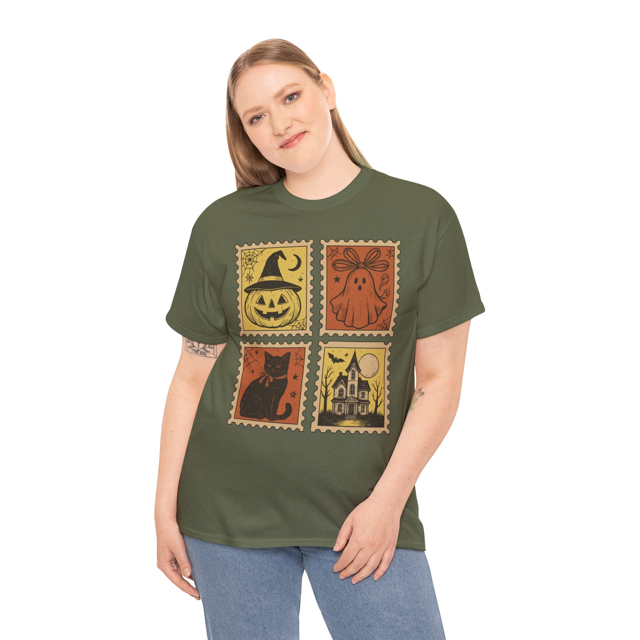 Halloween Stamp Collection Unisex Cotton Tee