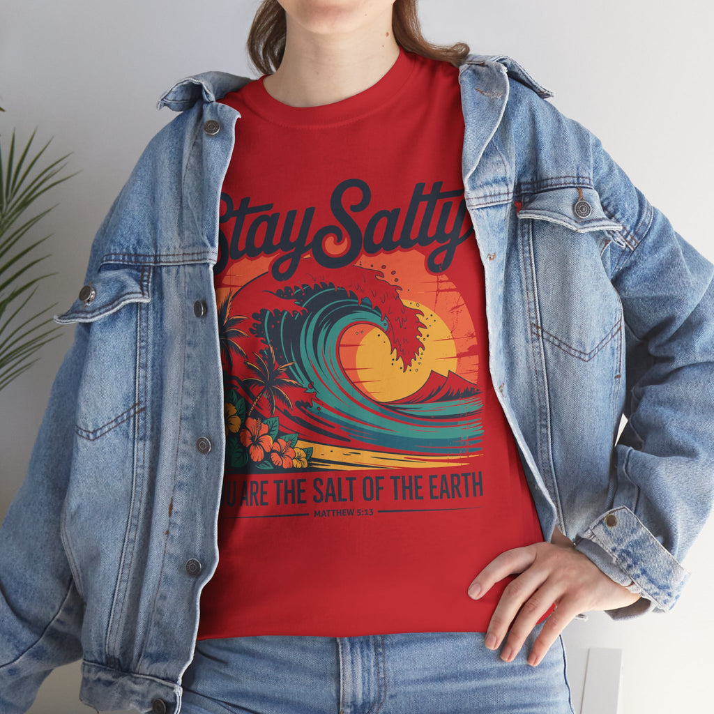 Stay Salty Beach Tee — "You are the salt of the earth (Matthew 5:13)"Unisex Cotton Tee