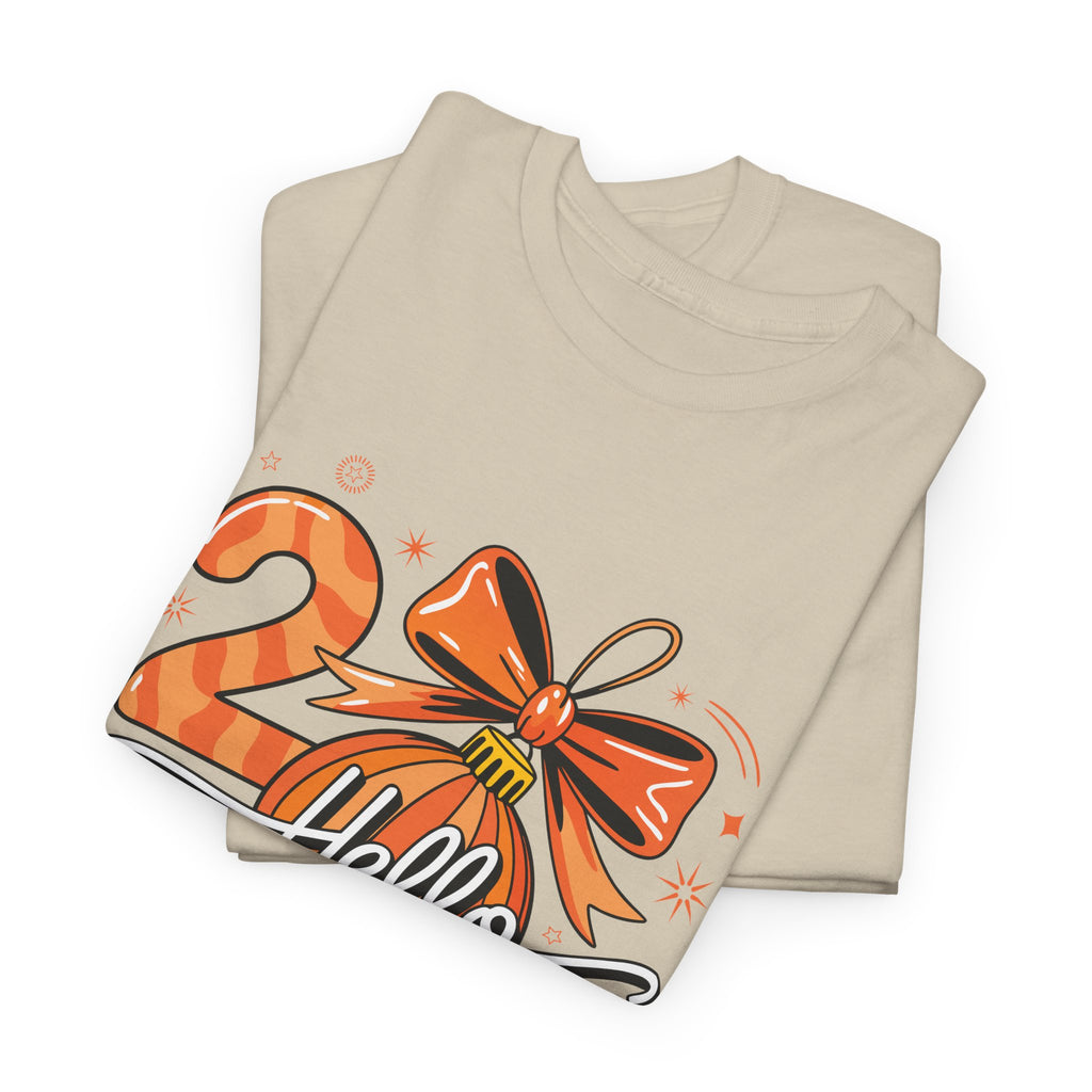 Hello 2026 Christmas Ornament Tee — Festive Orange Holiday Unisex Cotton T-Shirt