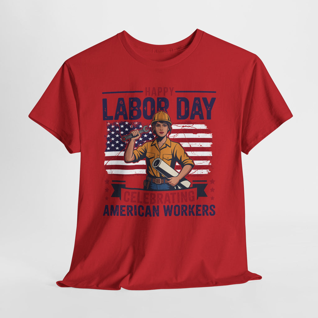 Happy US Labour Day T-Shirt - Unisex Heavy Cotton Tee
