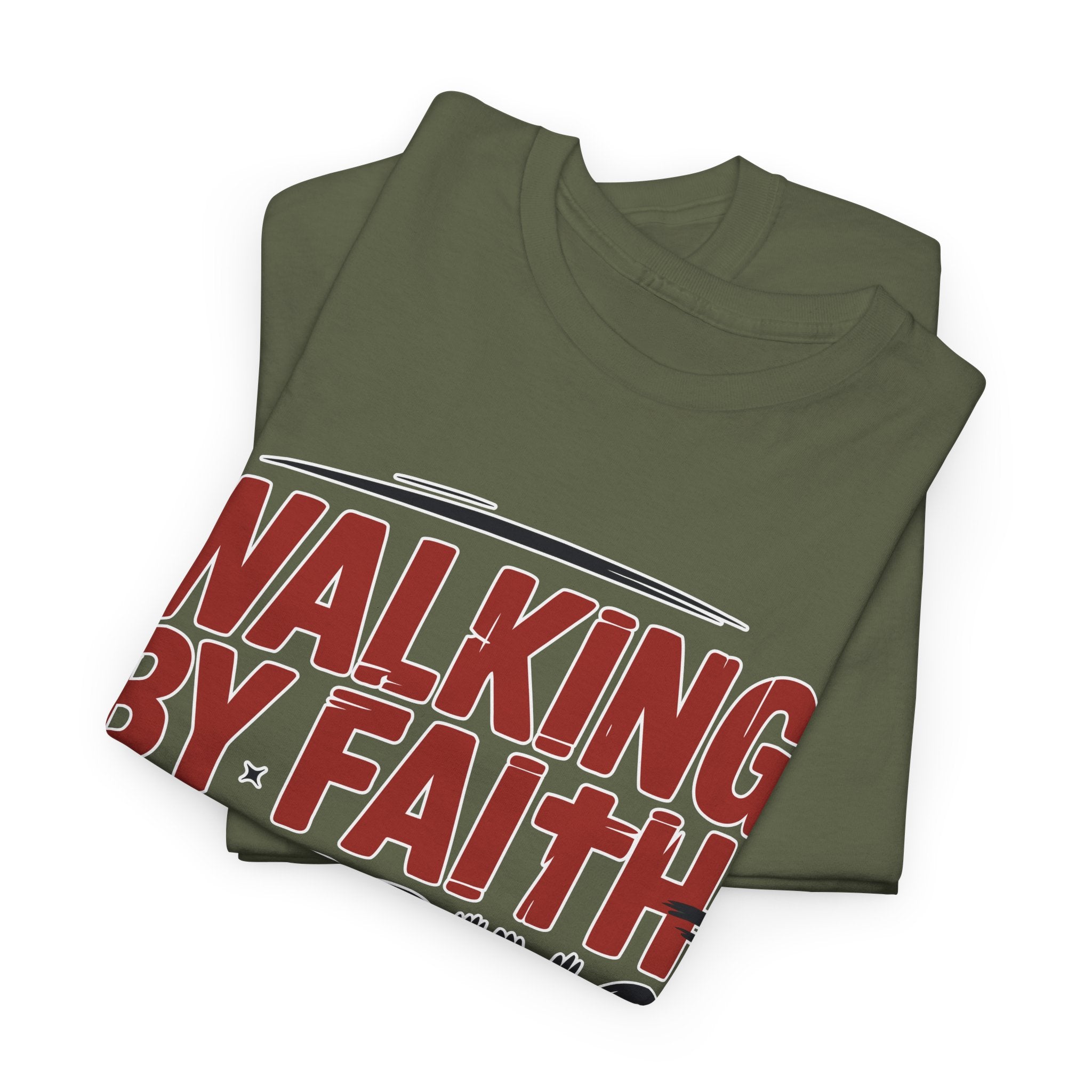 Walking by Faith, Tripping Constantly Unisex Cotton T-Shirt