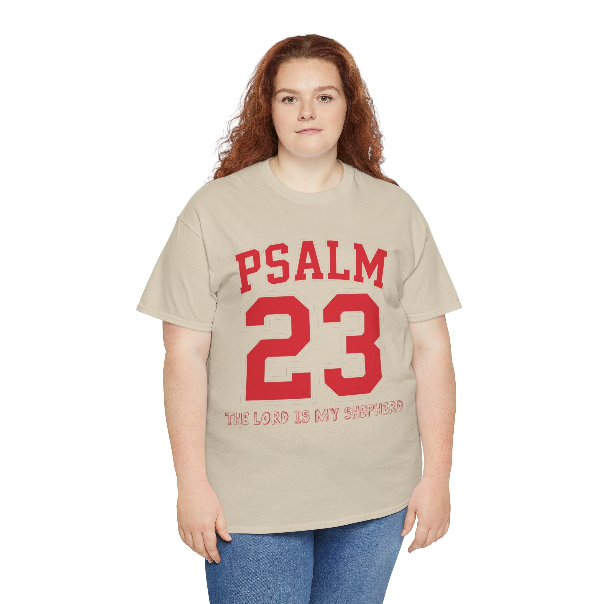 Psalm 23 Varsity T-Shirt — “The Lord Is My Shepherd” Unisex Cotton Tee