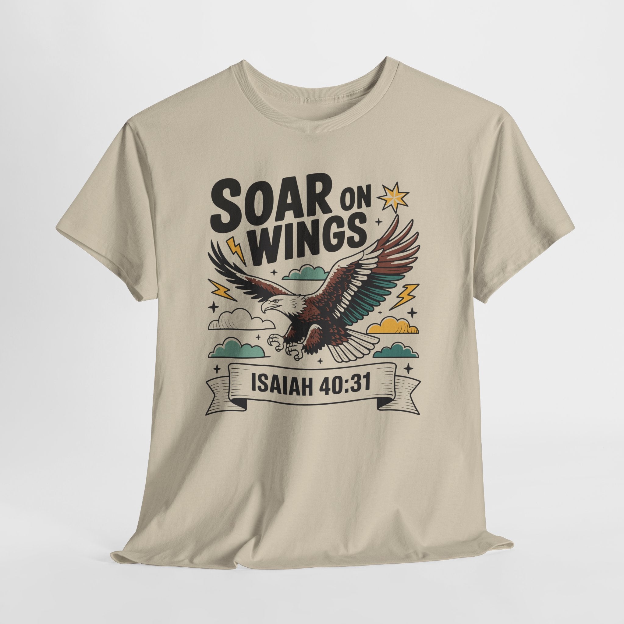 Isaiah 40:31 "Soar on Wings" Eagle Unisex Cotton T-Shirt