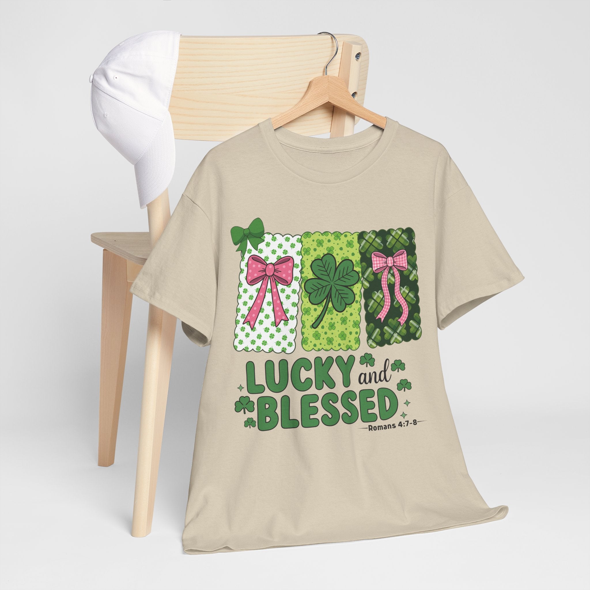 Lucky and Blessed Clover Unisex Cotton Tee