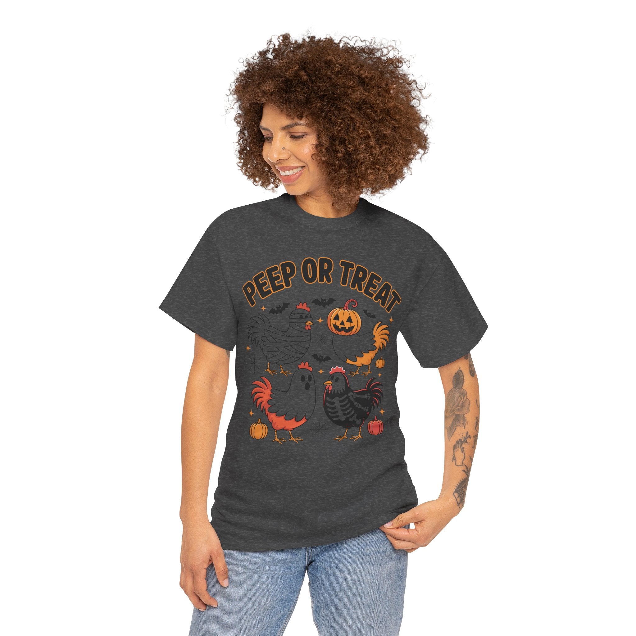 Peep or Treat Halloween Unisex Cotton Tee