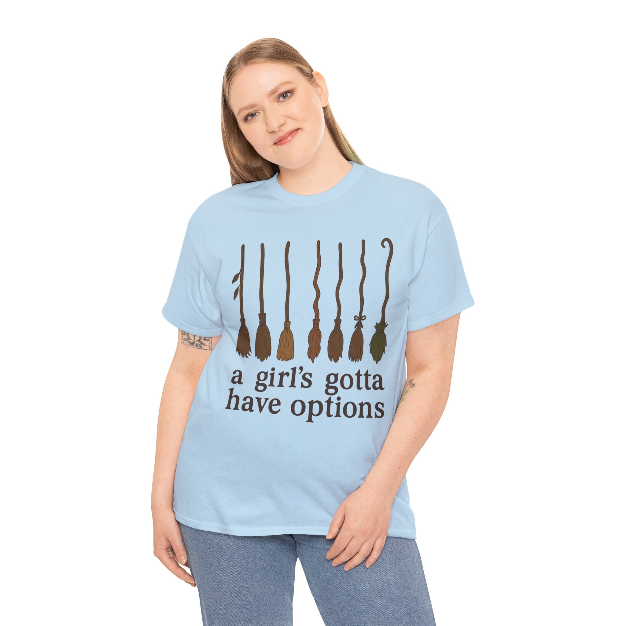 Witch Brooms Options Unisex Cotton Tee