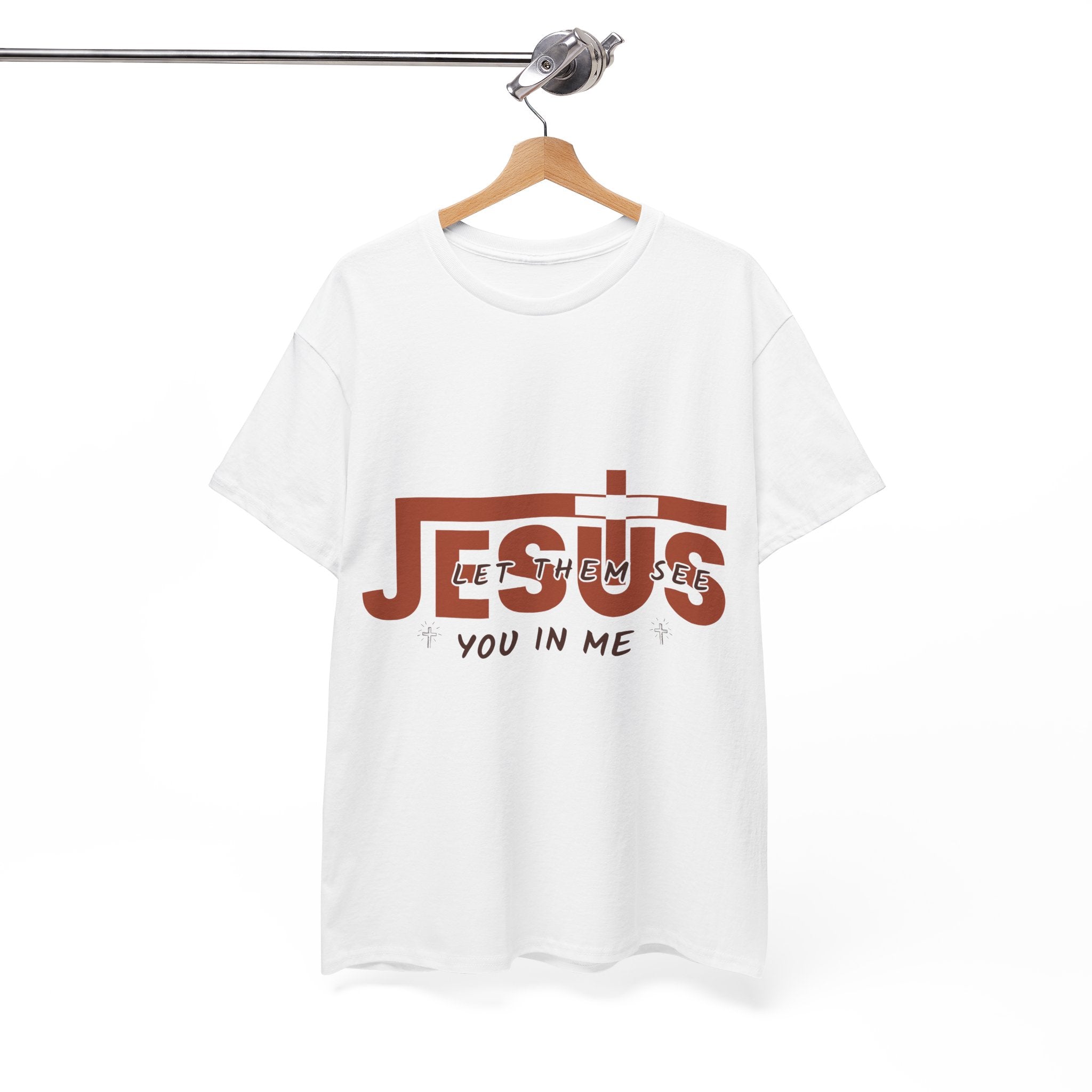 Jesus, Let Them See You in Me T-Shirt — Minimalist Christian Cross Unisex Cotton Tee