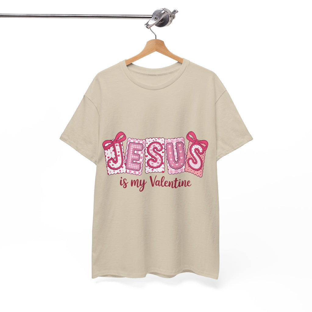 Jesus Is My Valentine T-Shirt — Pink Christian Valentine Unisex Cotton Tee