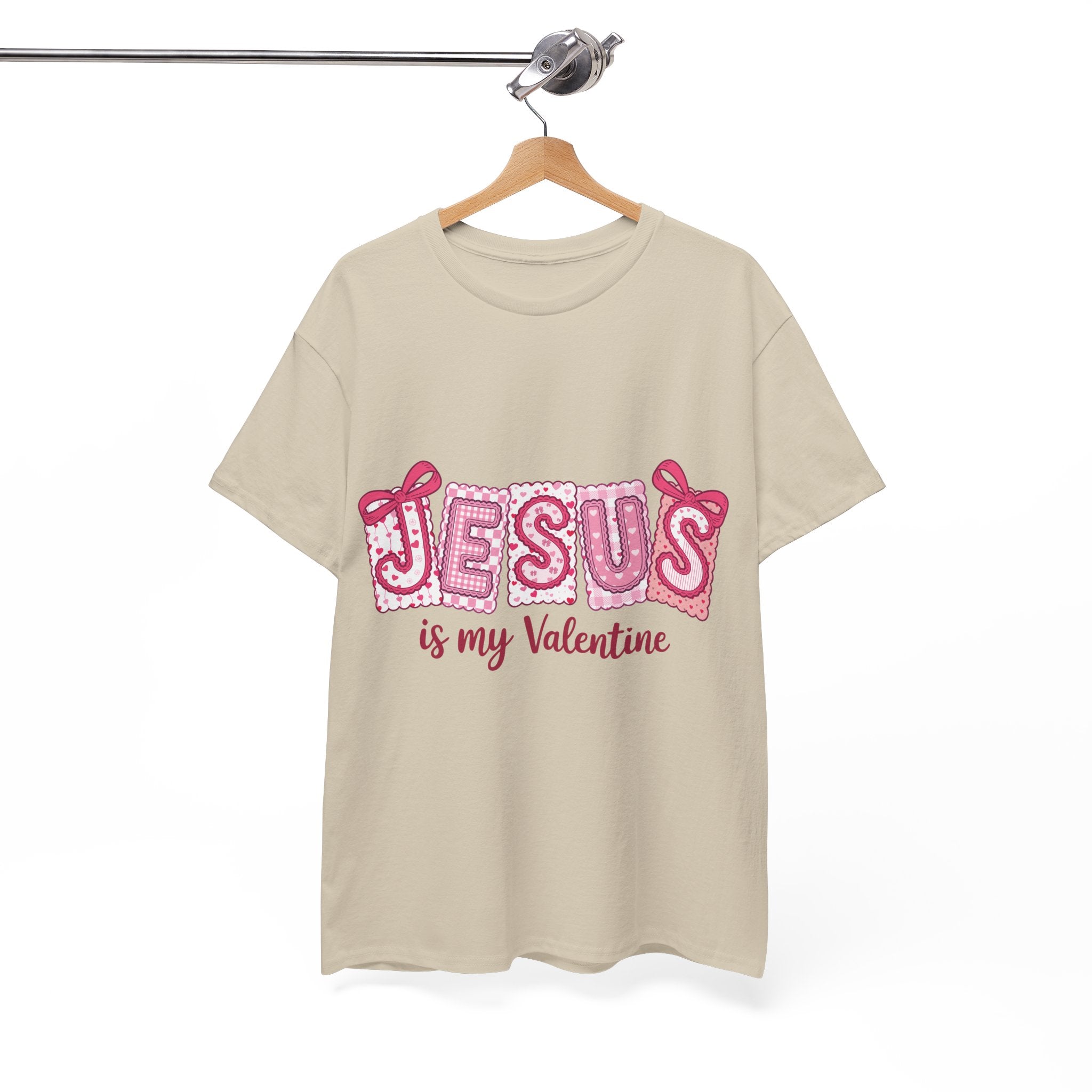 Jesus Is My Valentine T-Shirt — Pink Christian Valentine Unisex Cotton Tee