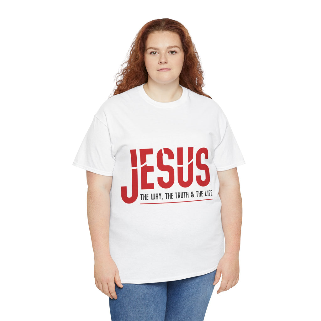 Jesus The Way The Truth & The Life T-Shirt — Bold Red Christian Unisex Cotton Tee