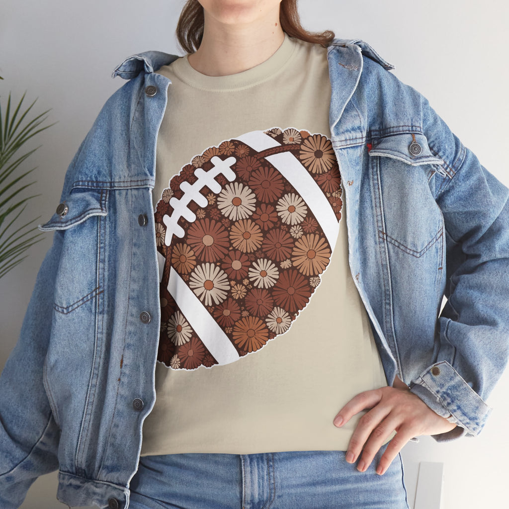 Game Day Touch Down Football Tee — Helmets, Flags & Cheer Icons Unisex Cotton Tee