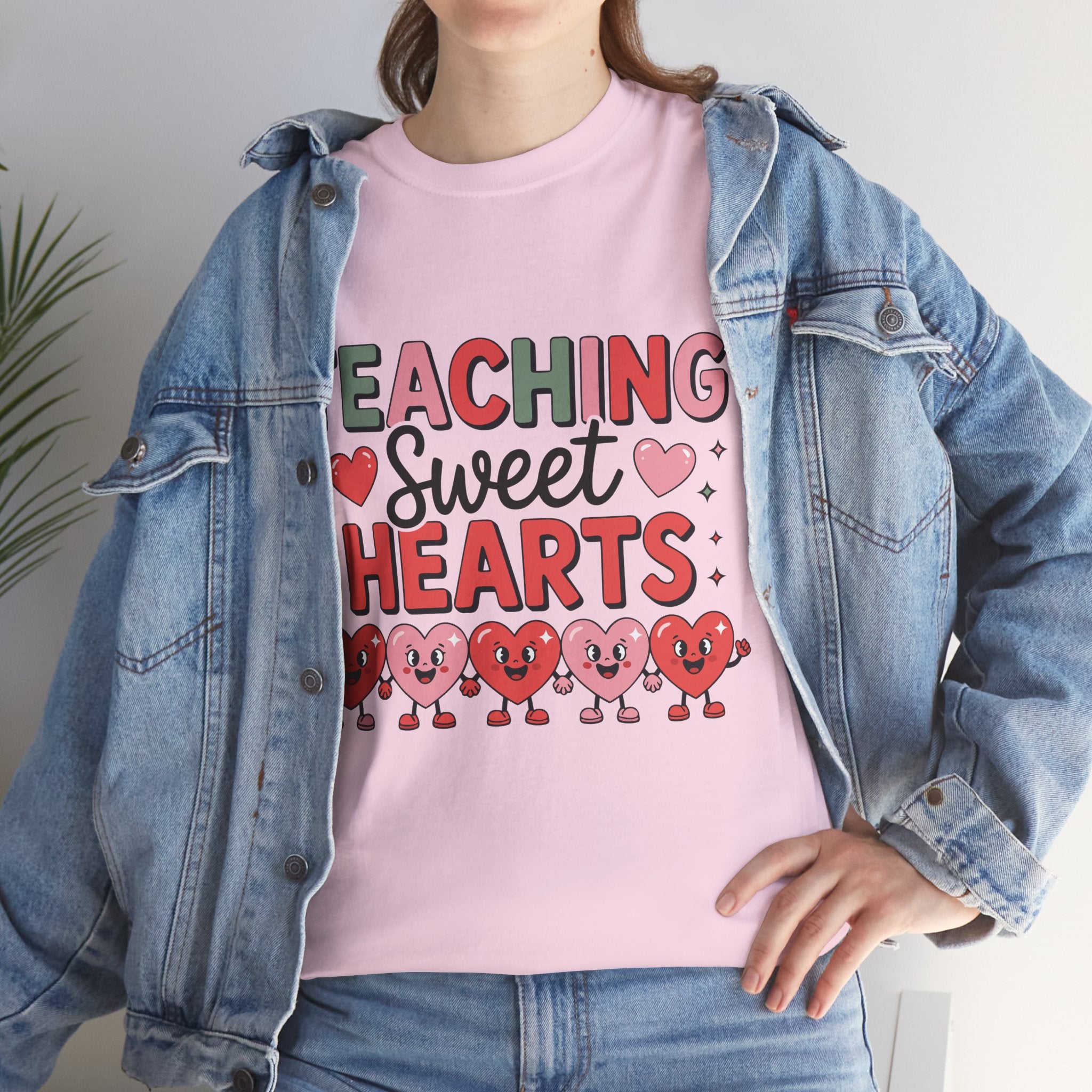 Teaching Sweet Hearts Valentine Teacher Unisex Cotton T-Shirt