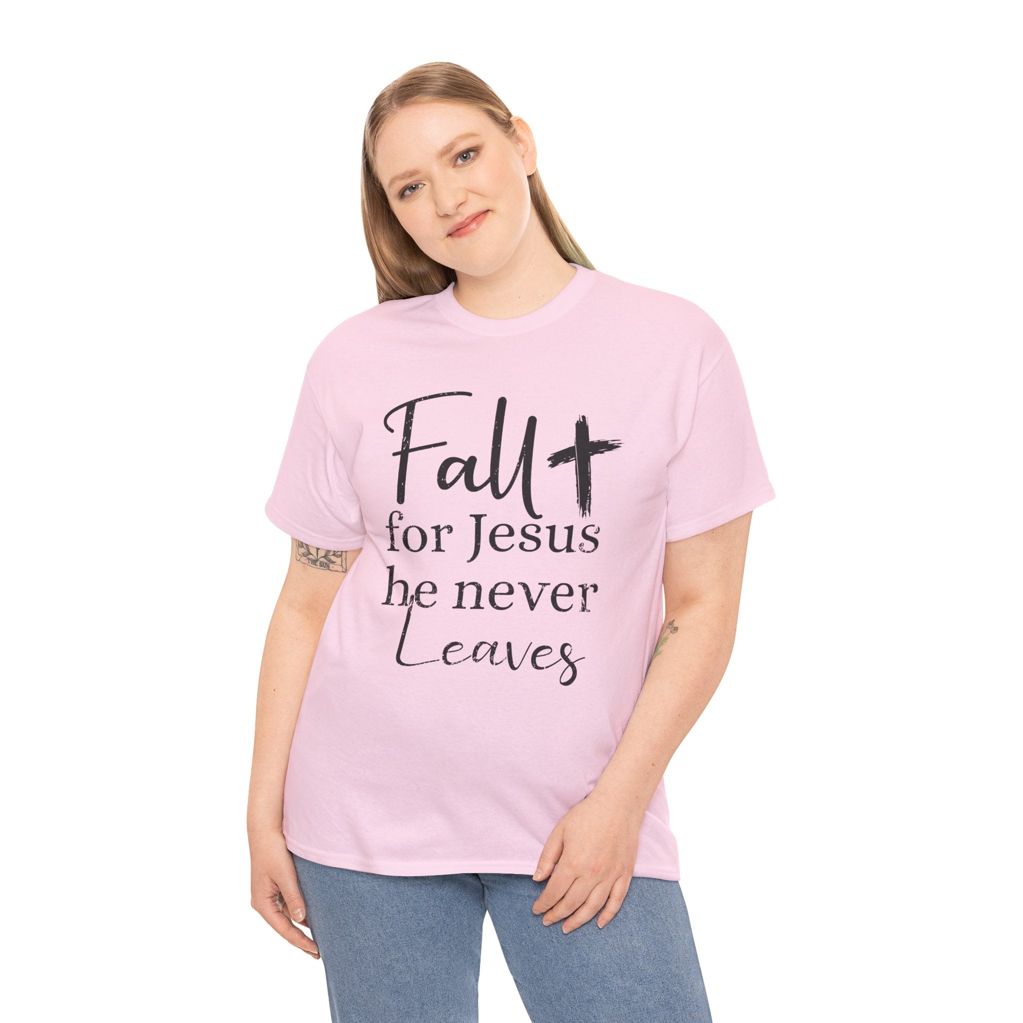 Fall for Jesus Pumpkin Church Unisex Cotton T-Shirt