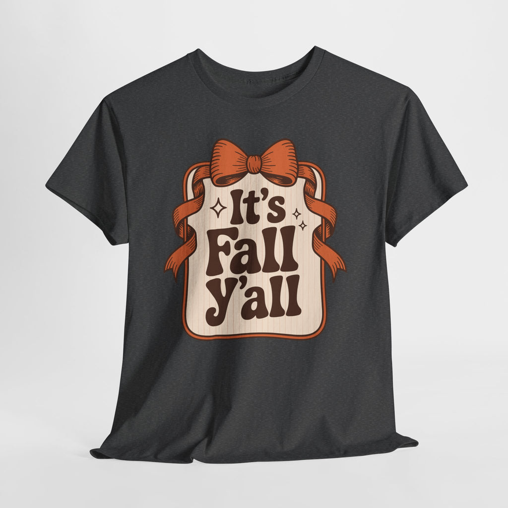 It’s Fall Y’all Autumn Ribbon Unisex Cotton Tee
