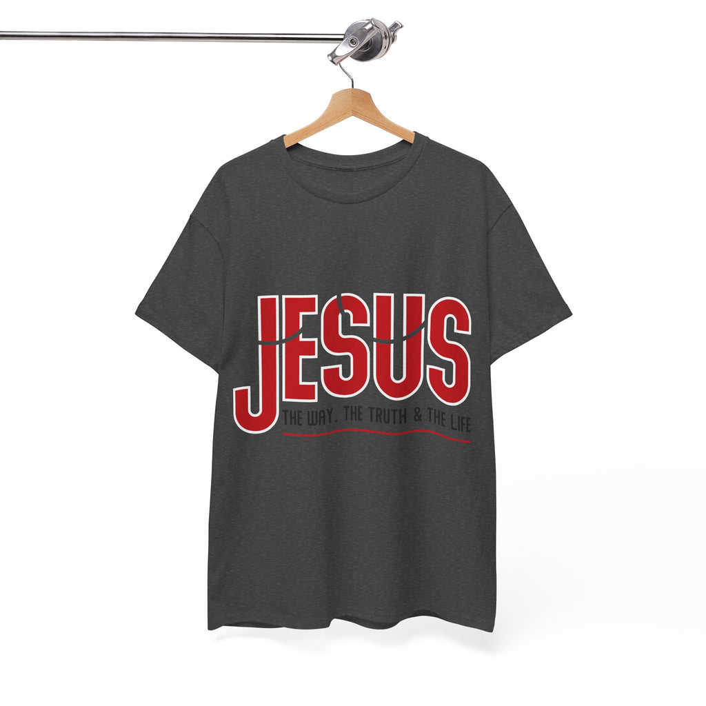 Jesus The Way The Truth & The Life T-Shirt — Bold Red Christian Unisex Cotton Tee