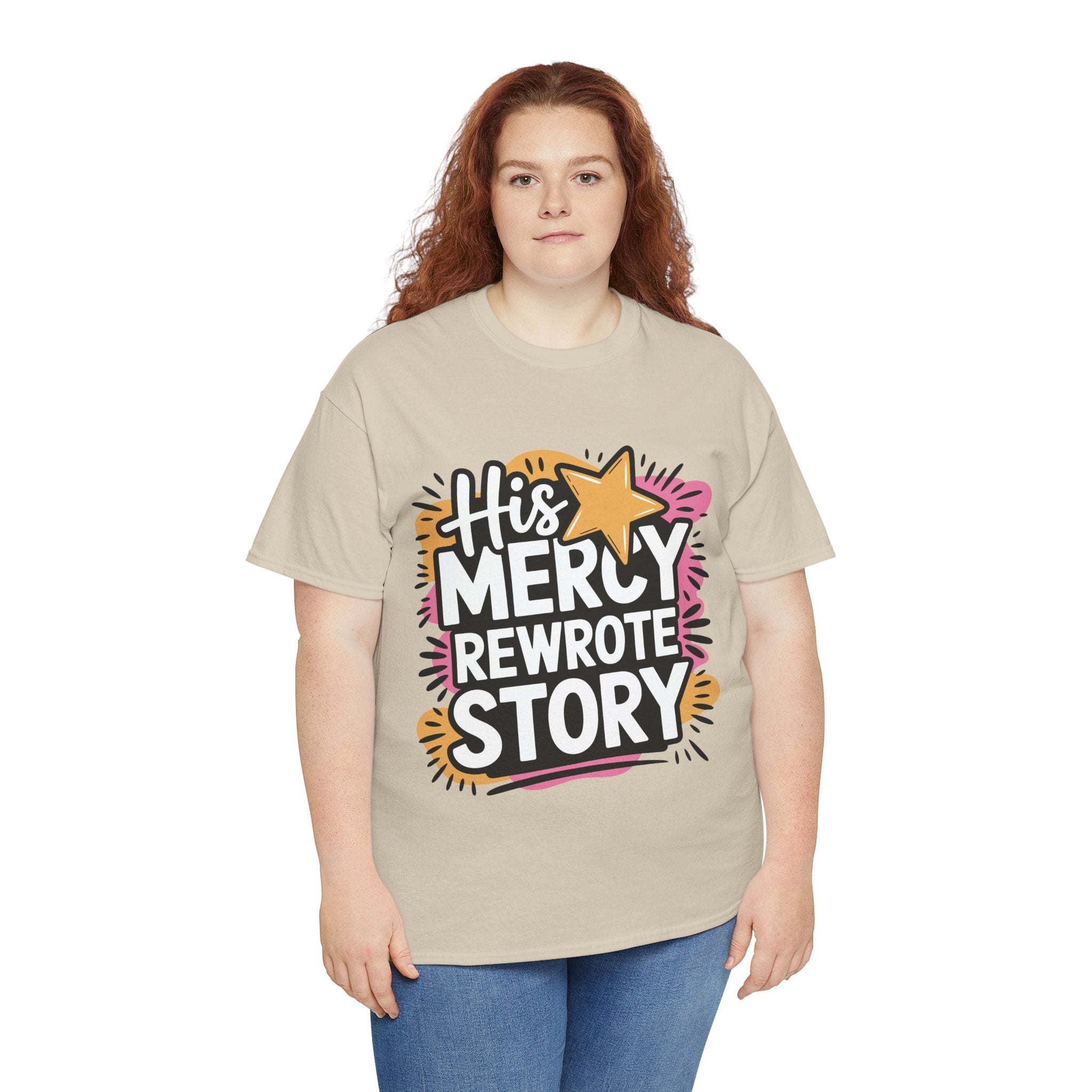 His Mercy Rewrote My Story Tee — Retro Christian Graphic T-Shirt