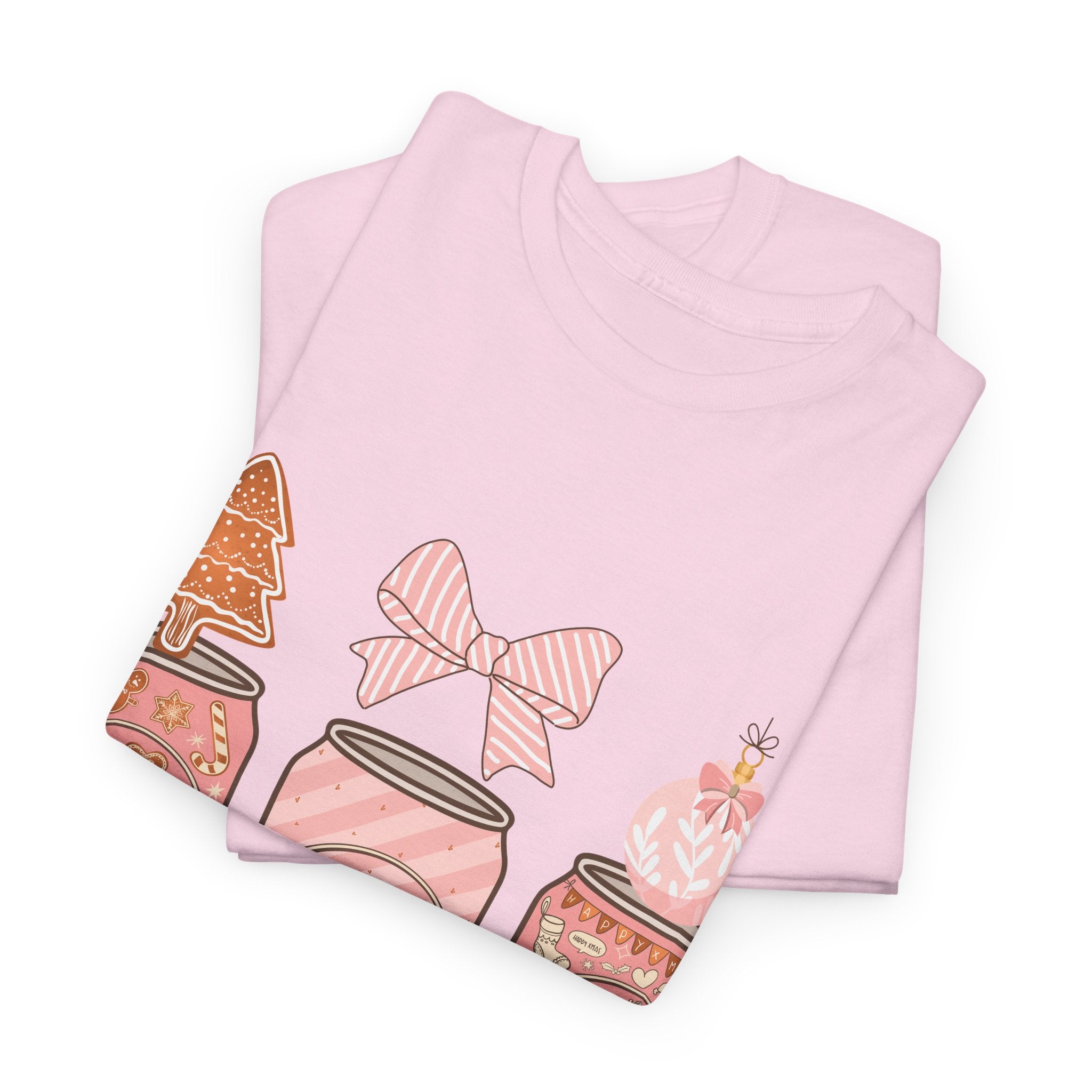 Merry Pop Christmas Soda Can Tee — Pastel Holiday Graphic Unisex Cotton T-Shirt