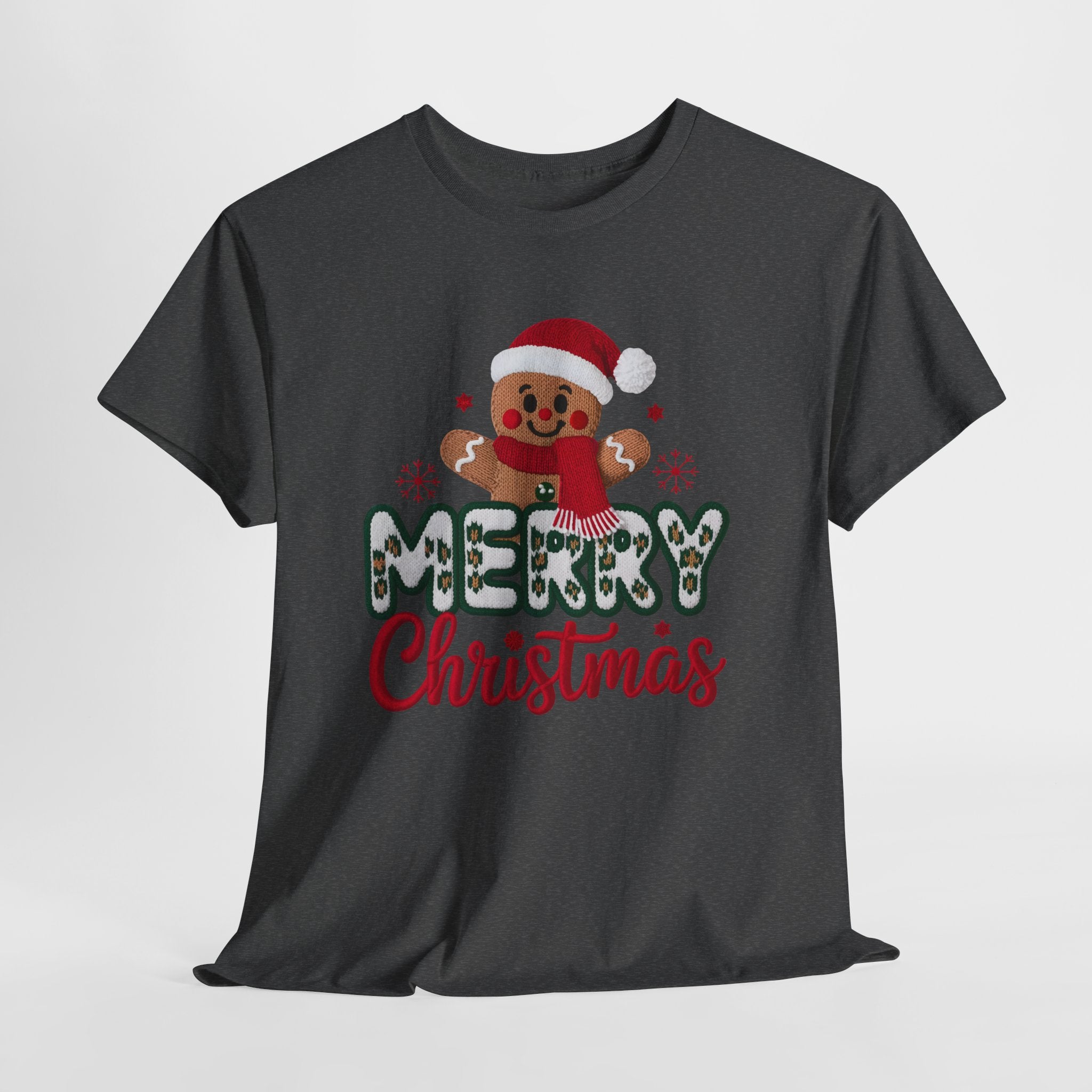 Gingerbread Santa 'Merry Christmas' Unisex Cotton Tee T-Shirt