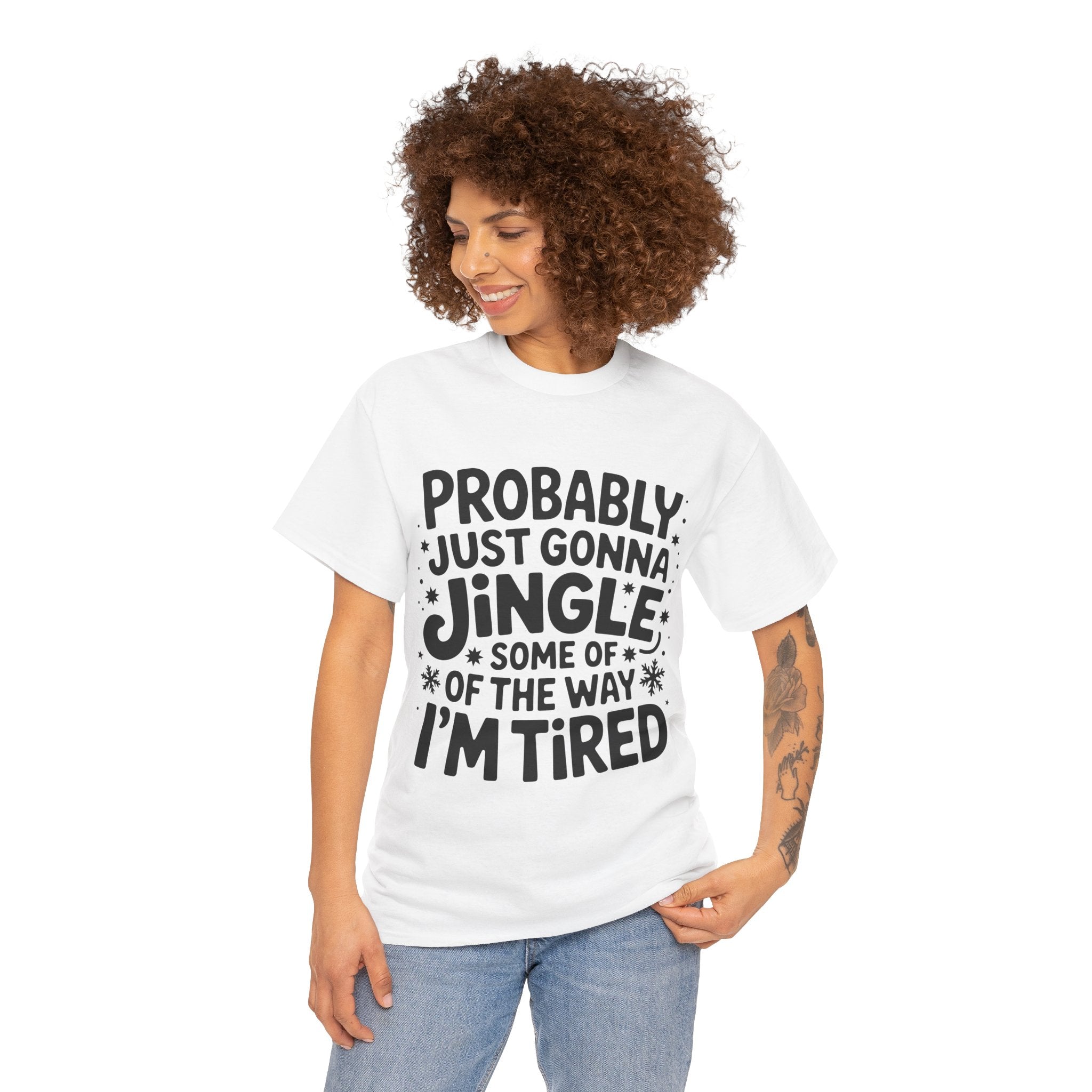Black & White Minimalist Script Yes, I'm Always Cold Unisex Cotton Tee
