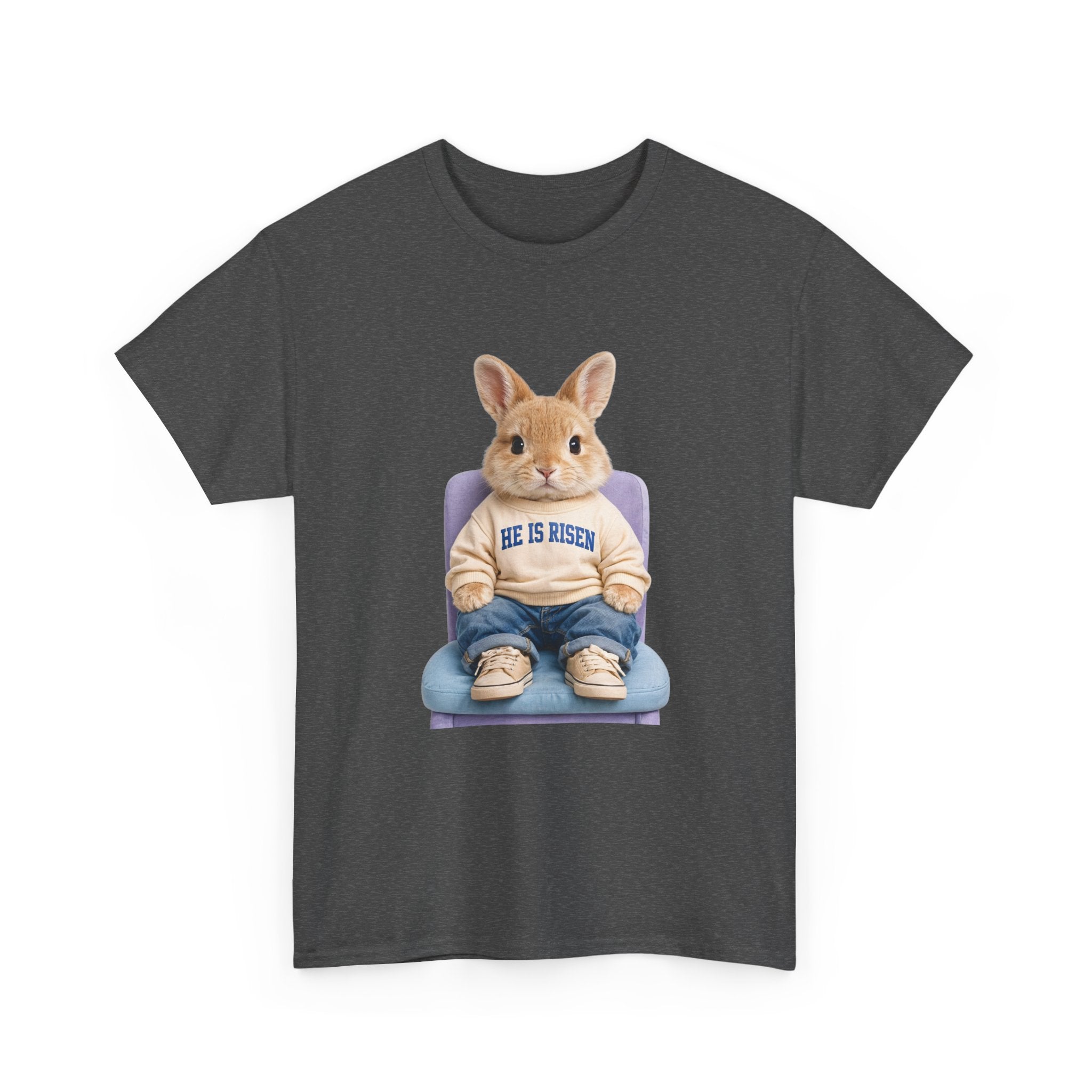 Easter 'He Is Risen' Bunny Unisex Cotton Tee
