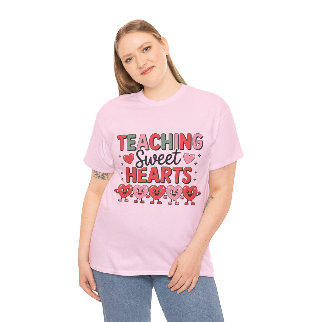 Teaching Sweet Hearts Valentine Teacher Unisex Cotton T-Shirt
