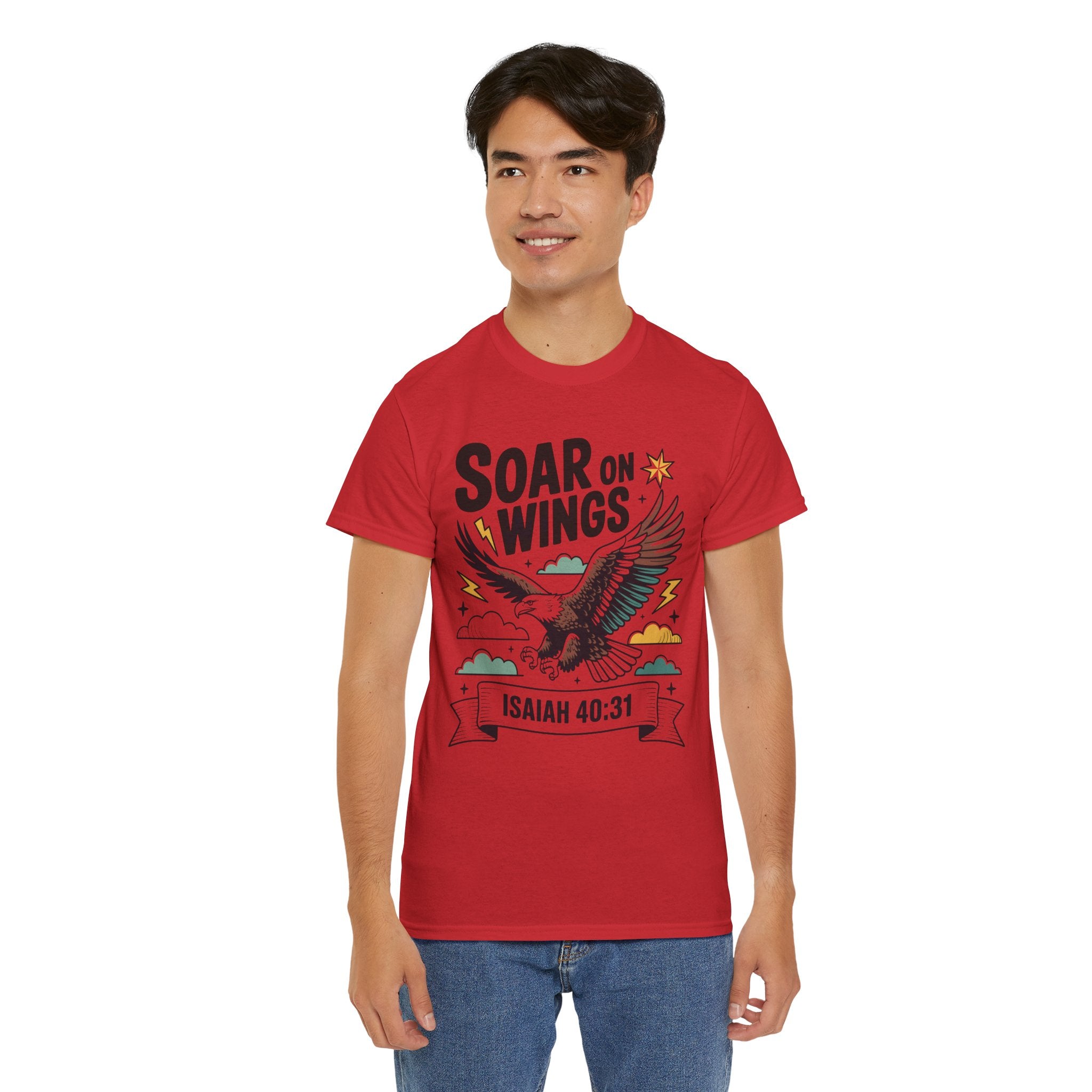 Isaiah 40:31 "Soar on Wings" Eagle Unisex Cotton T-Shirt