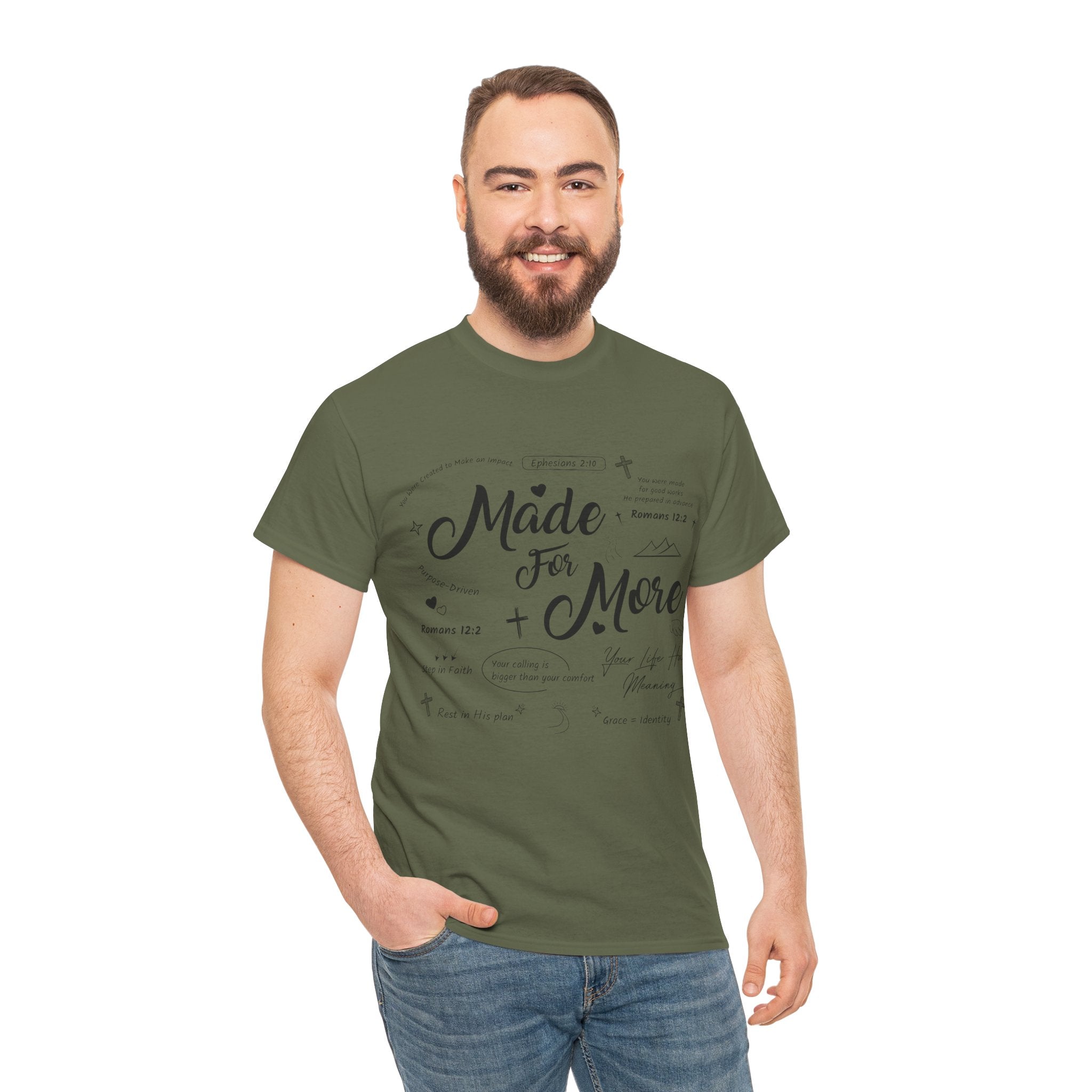 Made For More Faith T-Shirt — Inspirational Bible Verse Unisex Cotton Tee